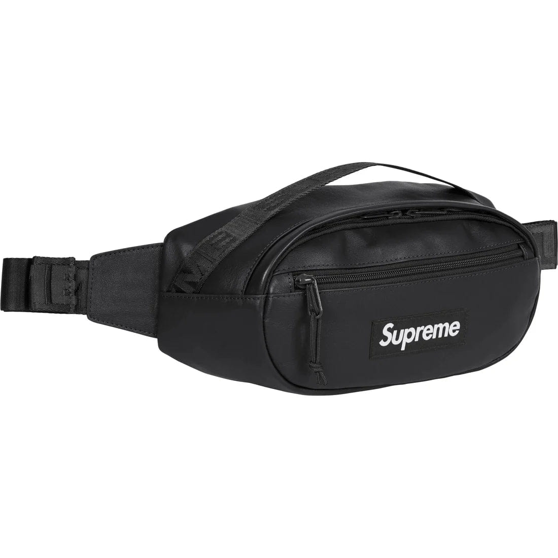 Supreme Leather Waist Bag Black