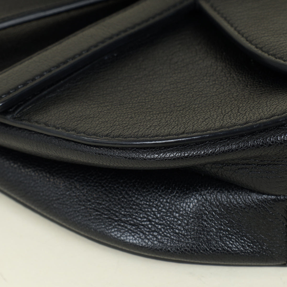 Christian Dior Black Saddle Medium Bag w/ Jacquard Strap