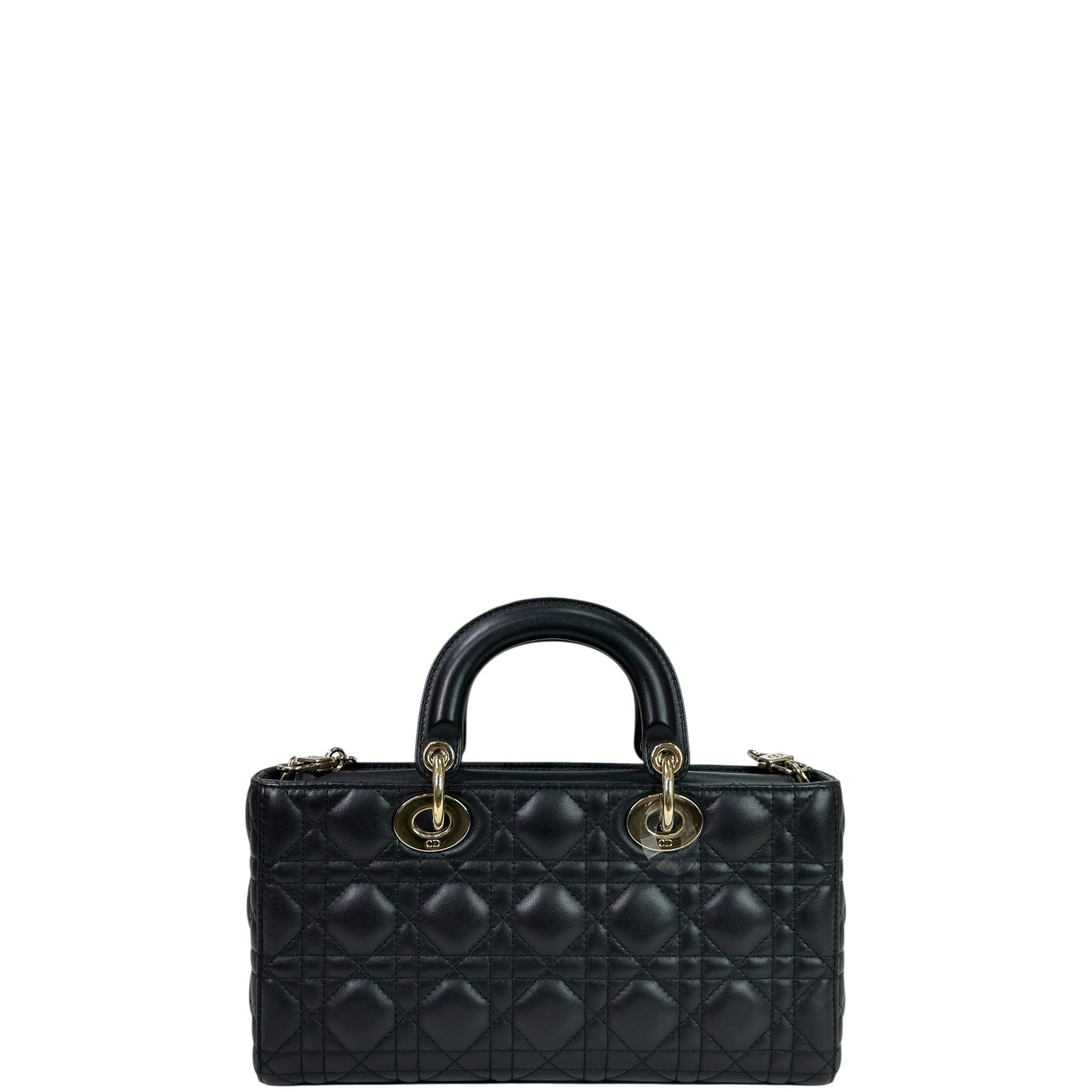 Christian Dior Dior Lady D - Joy Medium Black Cannage Lambskin