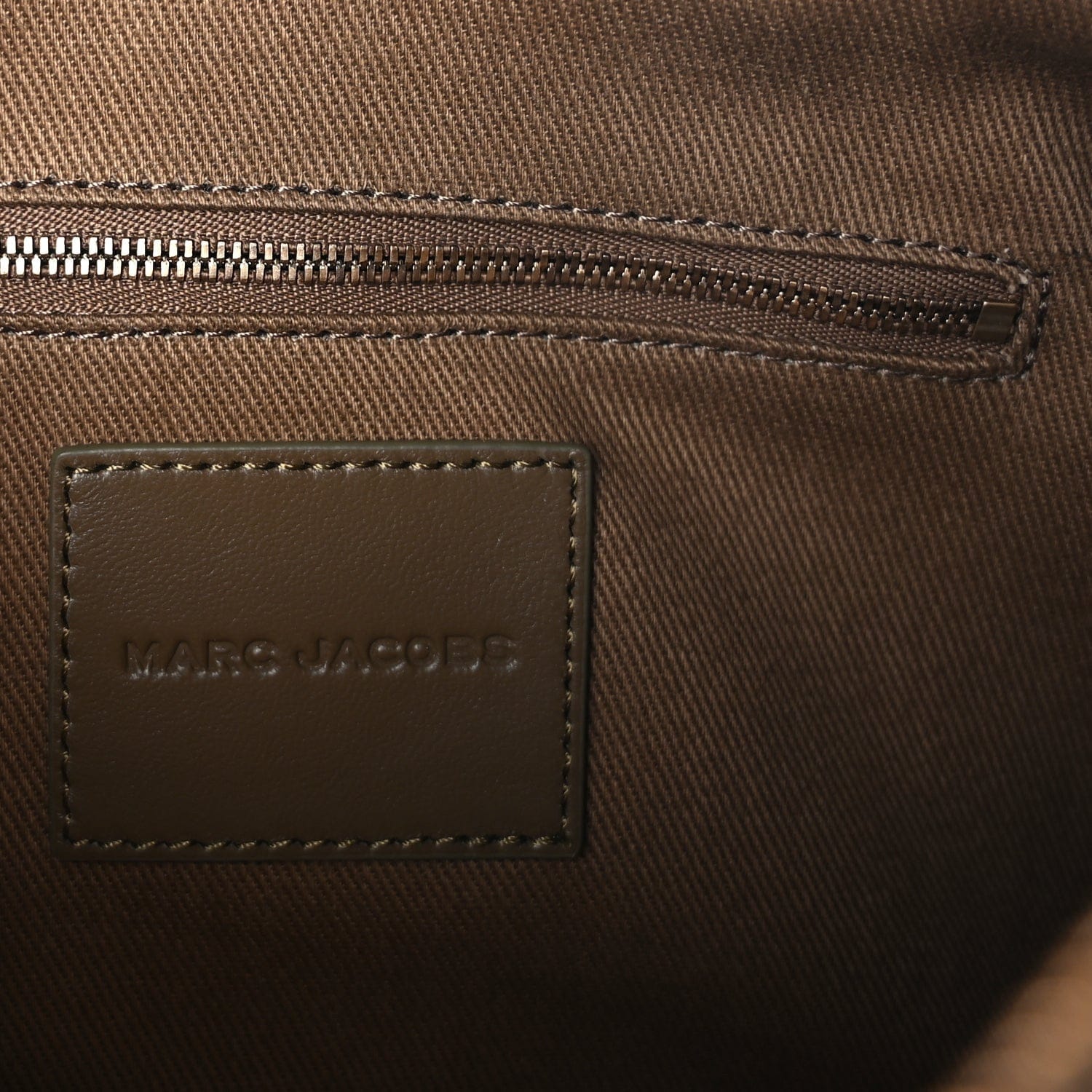 MARC JACOBS Lambskin Small The Wave Bag Olive
