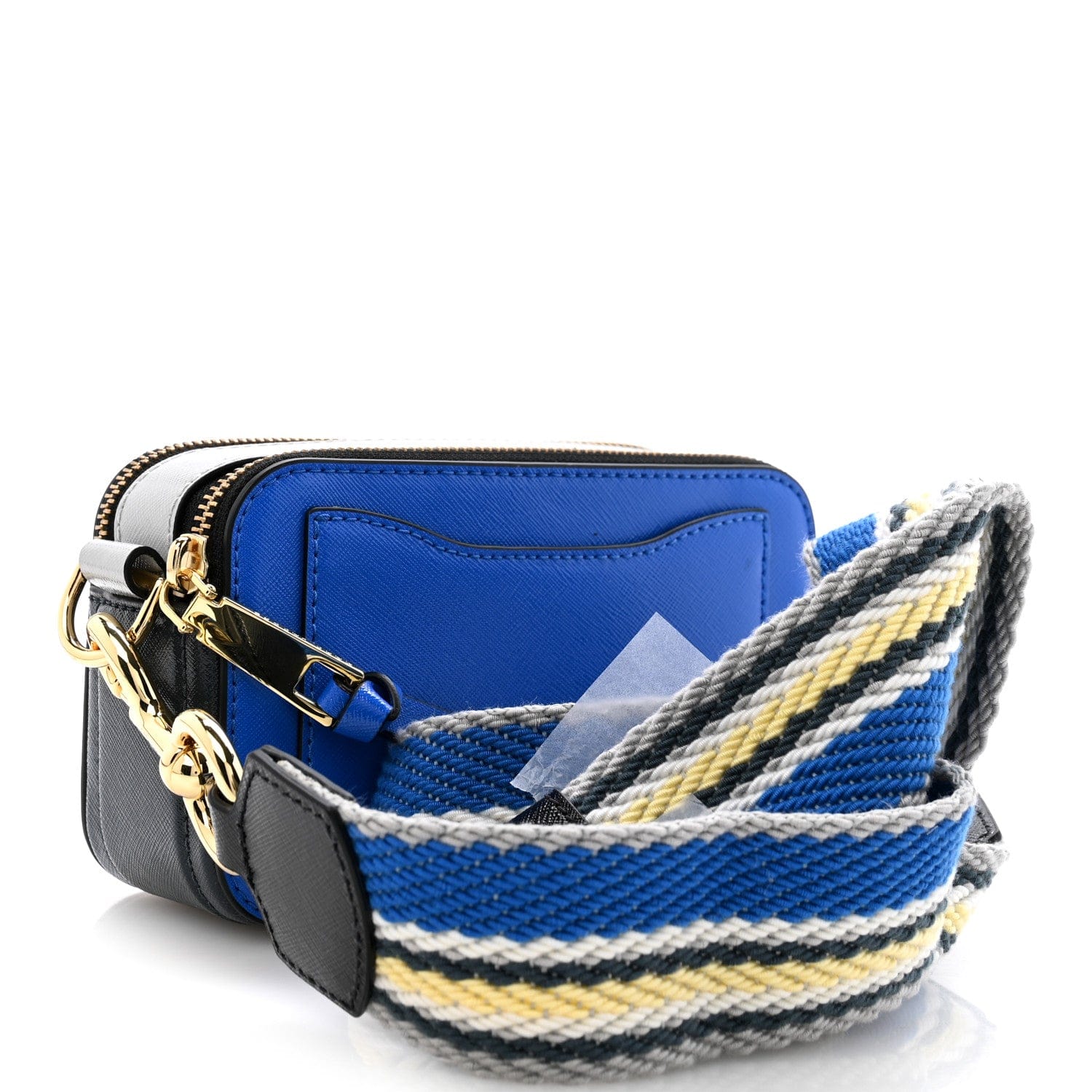 Marc Jacobs Saffiano Small Snapshot Camera Bag New Dazzling Blue Multicolor