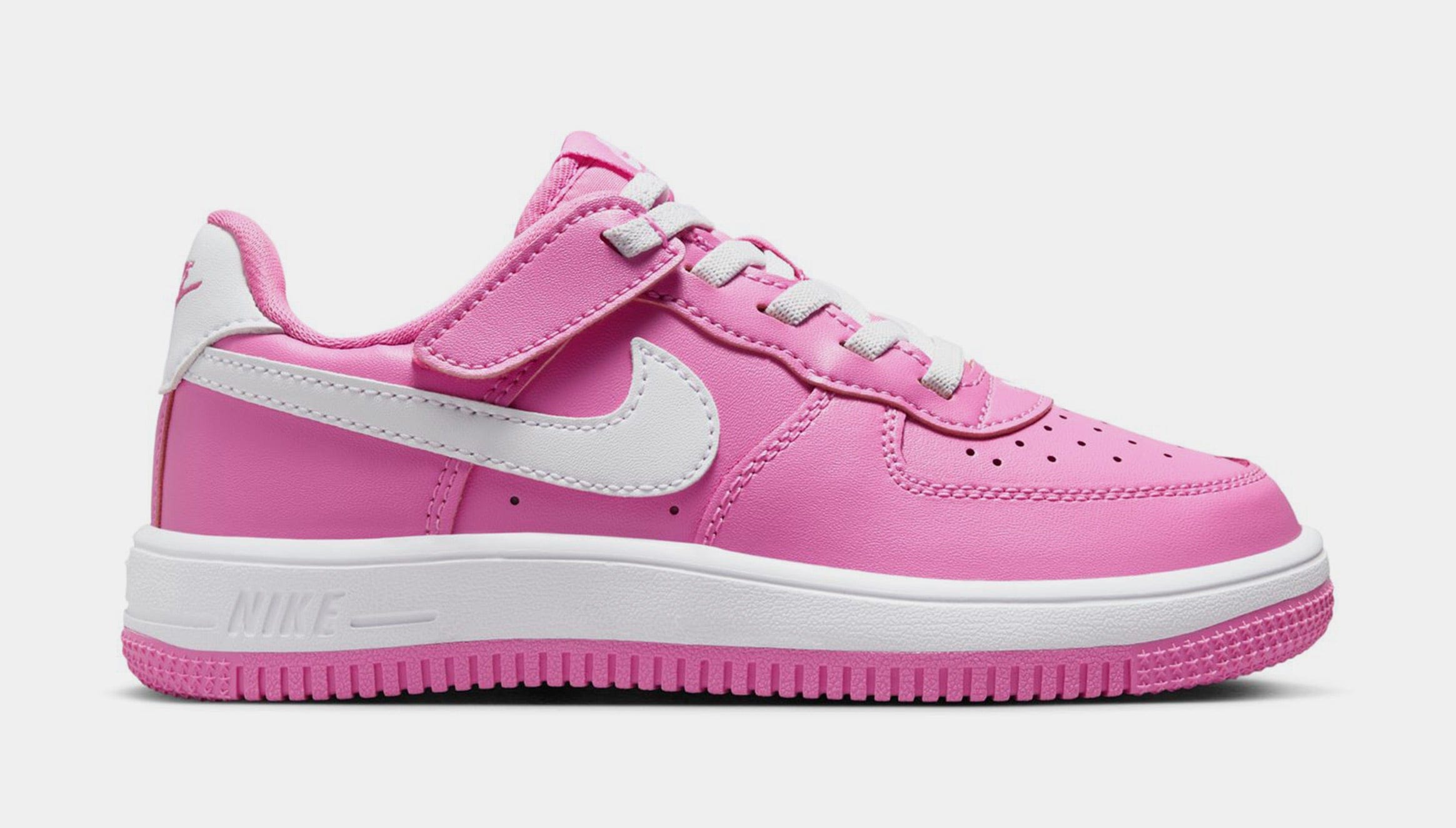 Nike Force 1 Low EasyOn Preschool Lifestyle Shoes (Pink/White)