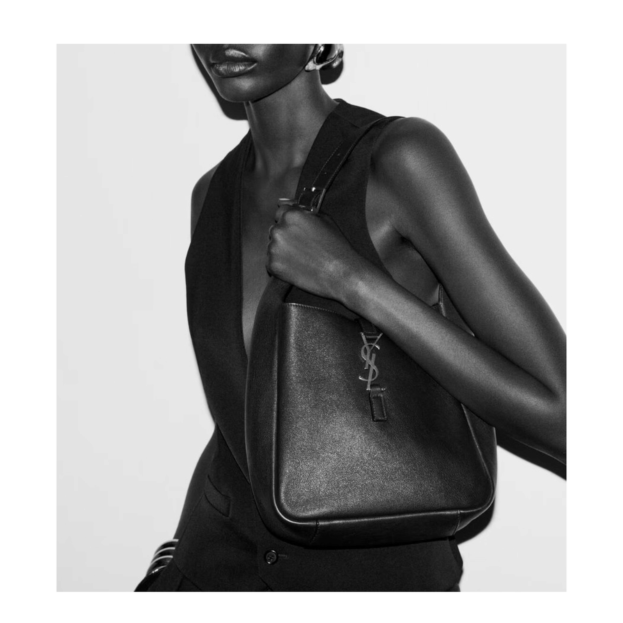 Saint Laurent Le 5 À 7 Small Calfskin Tote - Wild Lime
