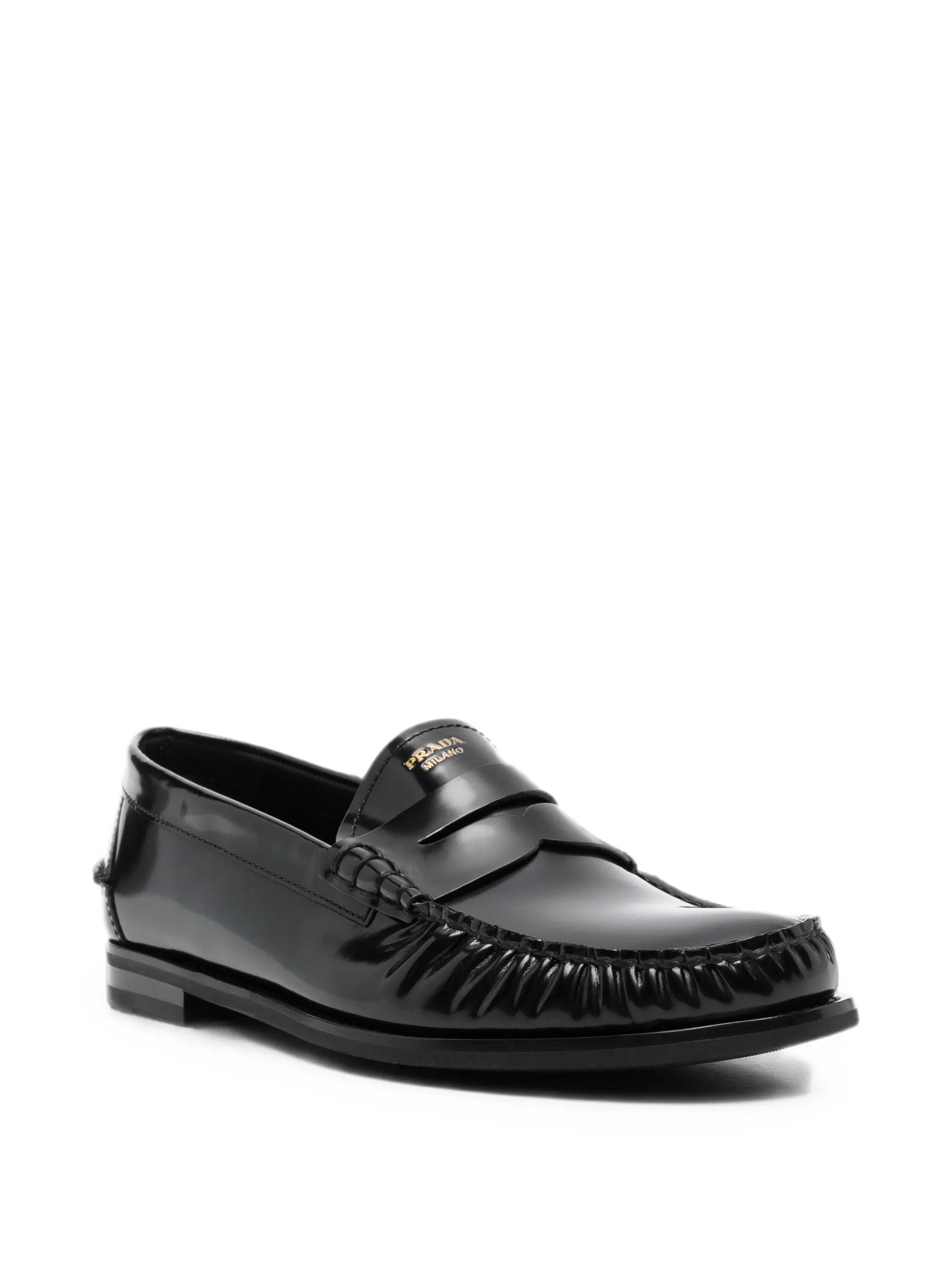 Prada logo - debossed loafers