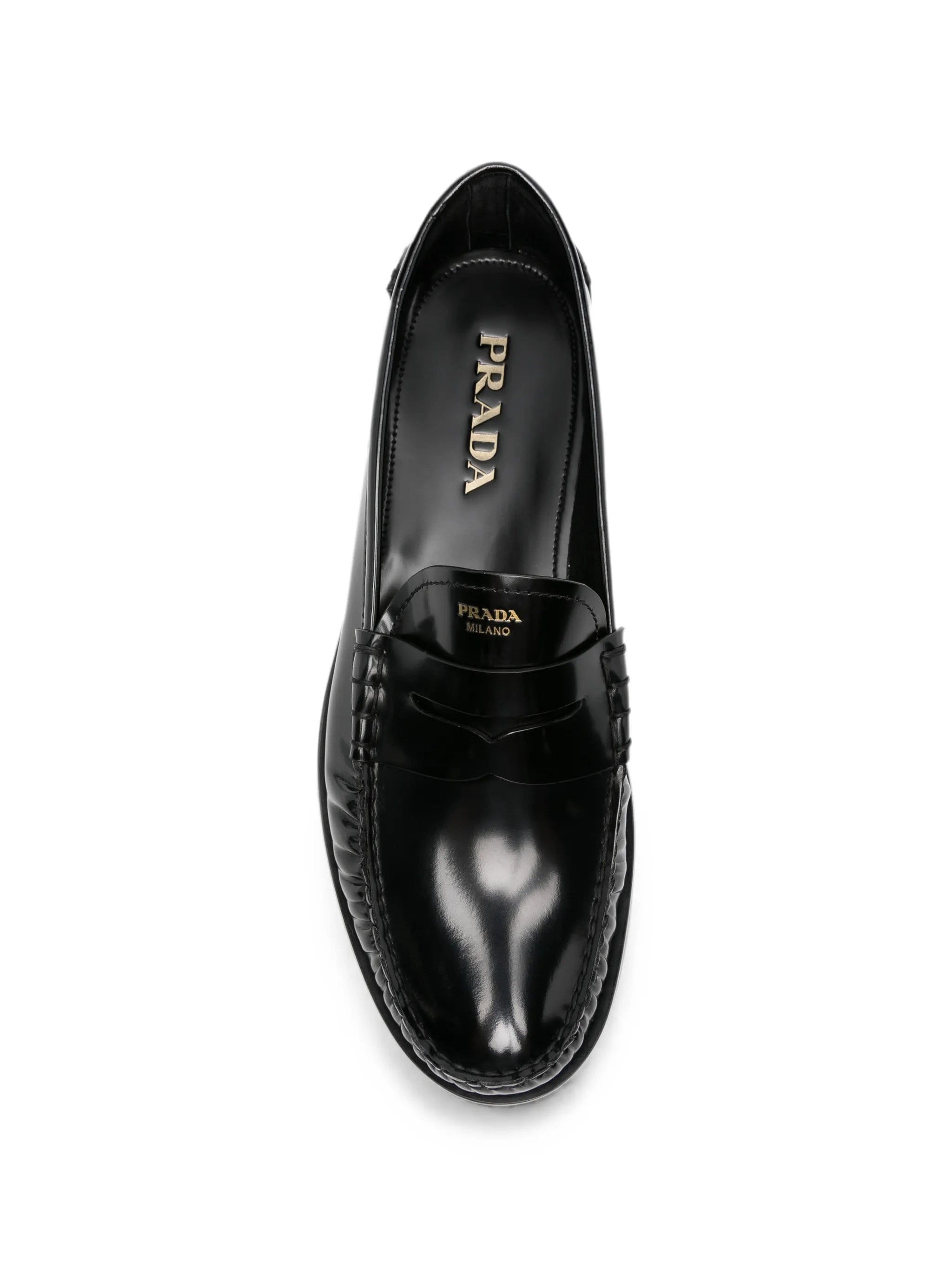 Prada logo - debossed loafers