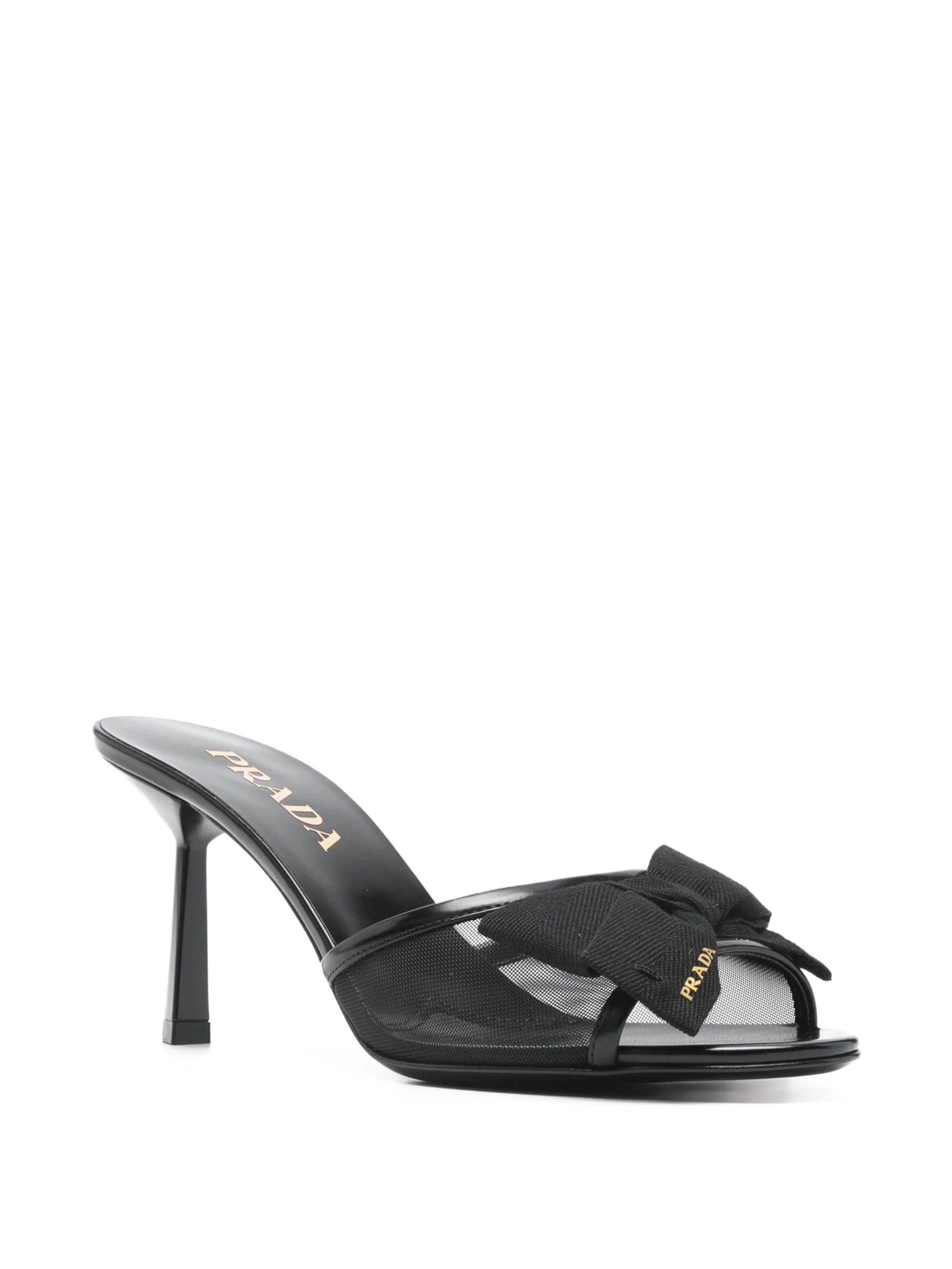 Prada bow mesh sandals