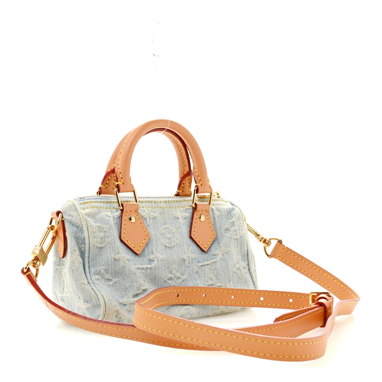 Louis Vuitton Monogram Denim Nano Speedy Sky Blue