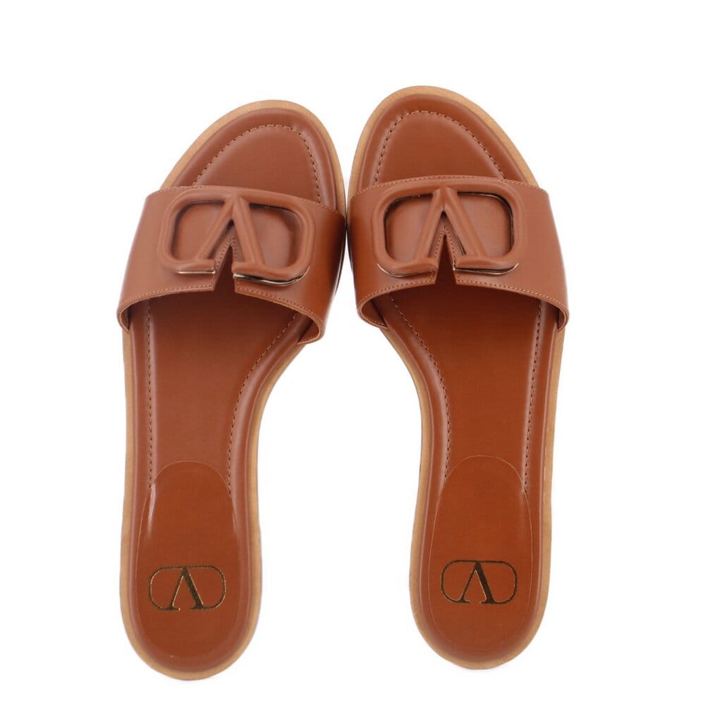 Valentino V LOGO SANDALS BROWN 39 EU | 9 US