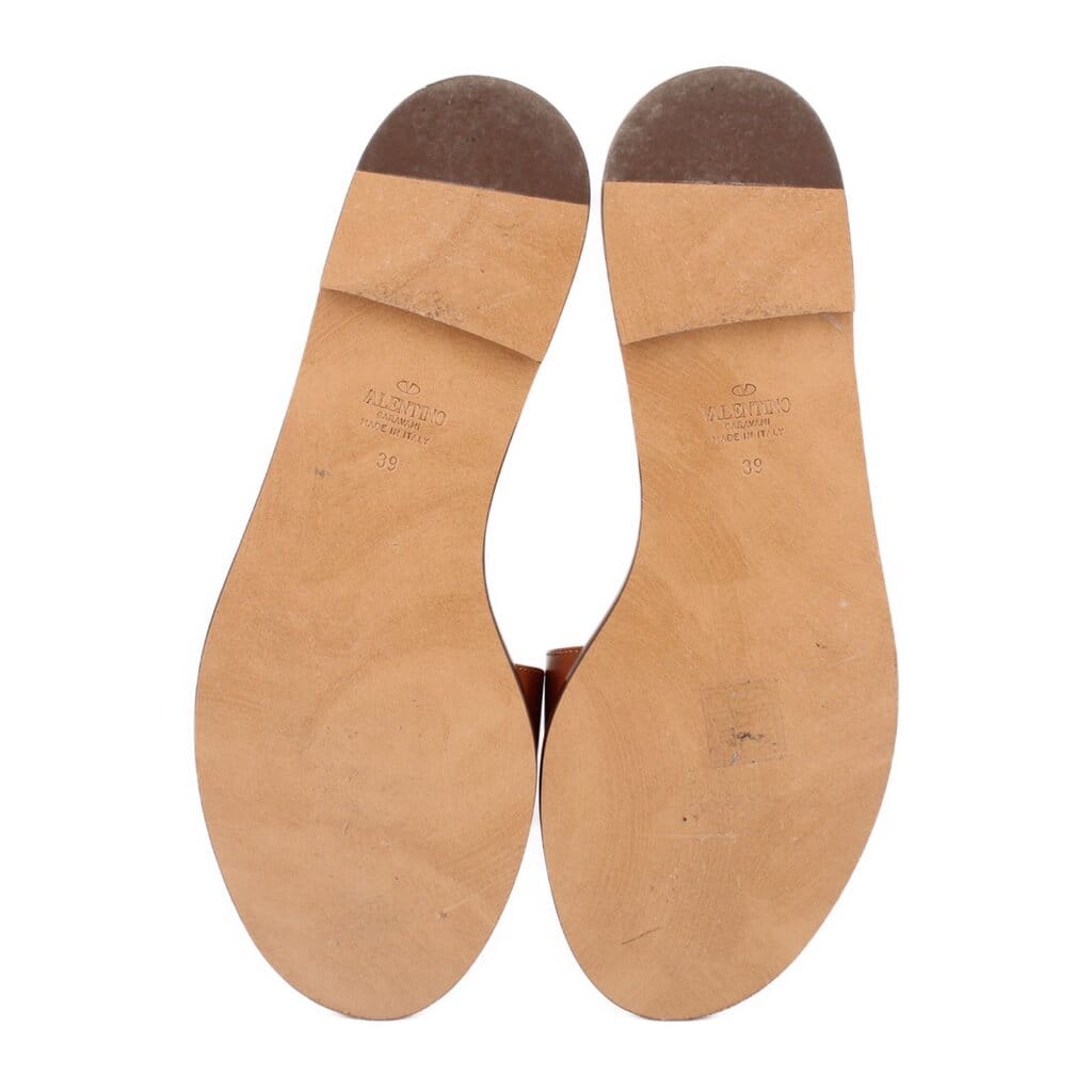 Valentino V LOGO SANDALS BROWN 39 EU | 9 US