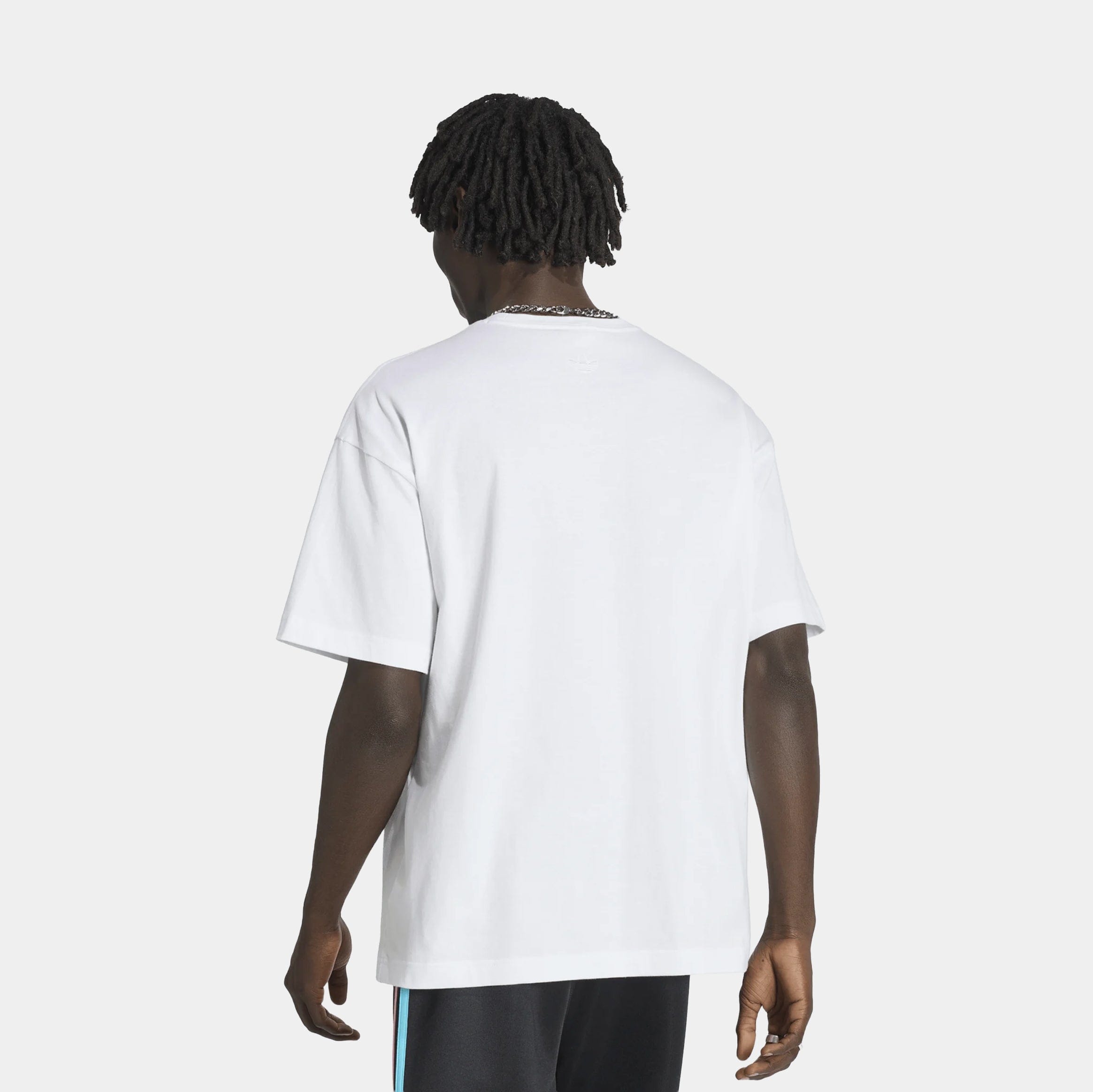 adidas Airbrush T-Shirt Mens Short Sleeve Shirt (White/Black)
