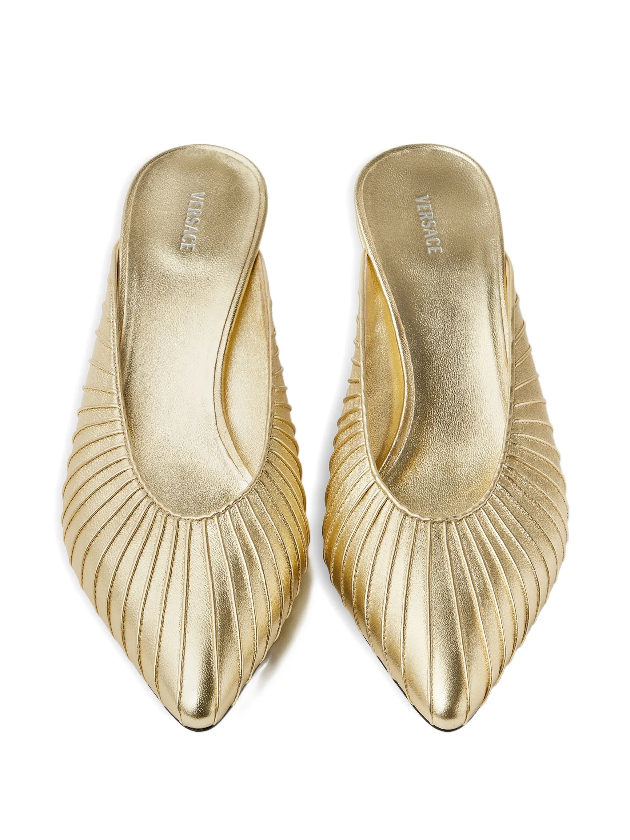 Versace Gianni metallic - nappa mules 55 mm