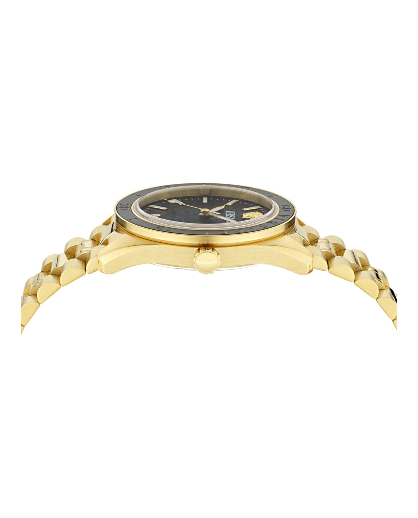Versace Mens Gold 42 mm Bracelet Fashion Watch