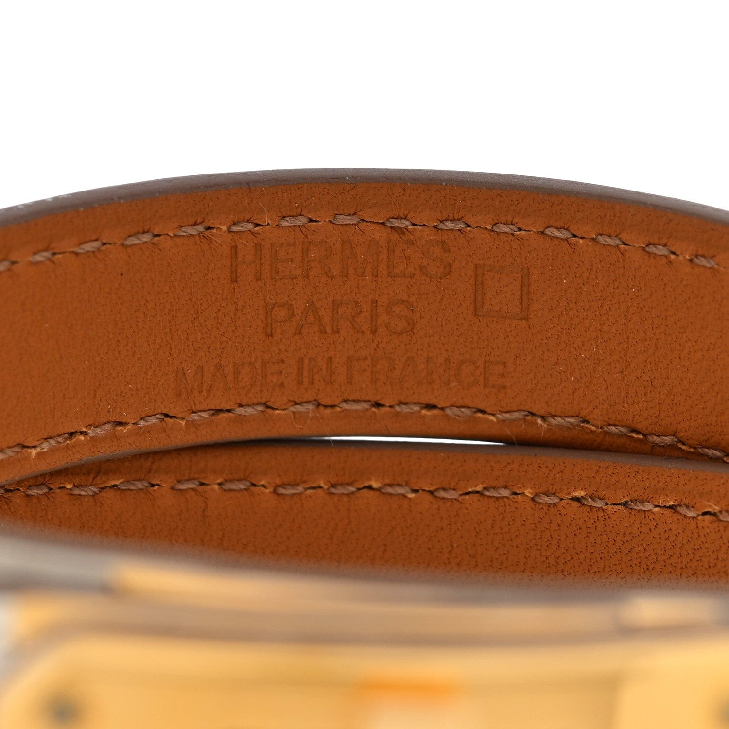 Hermes Matte Alligator Kelly Double Tour Bracelet T2 Beton