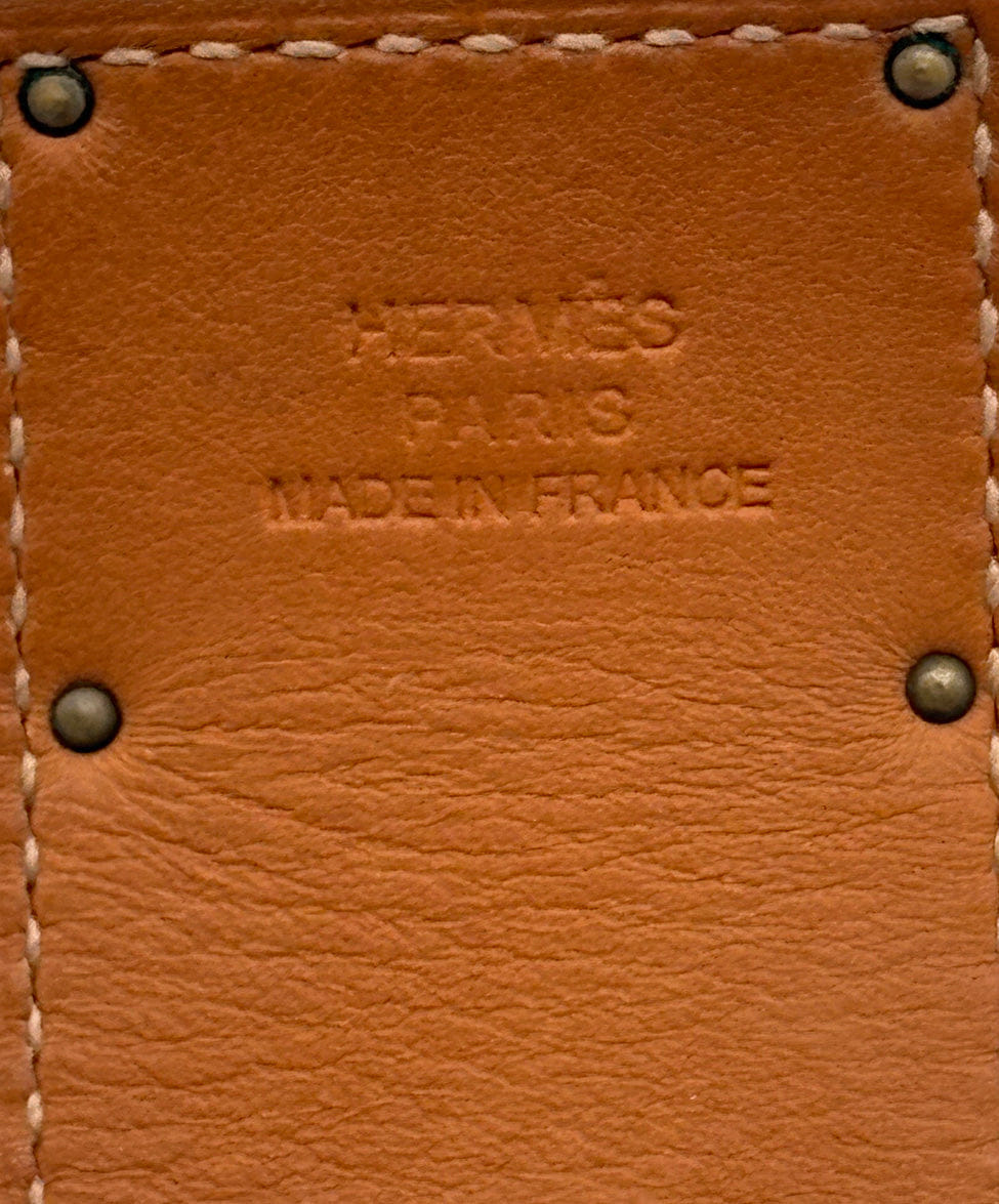 Hermes White Leather Kelly Dog Bracelet