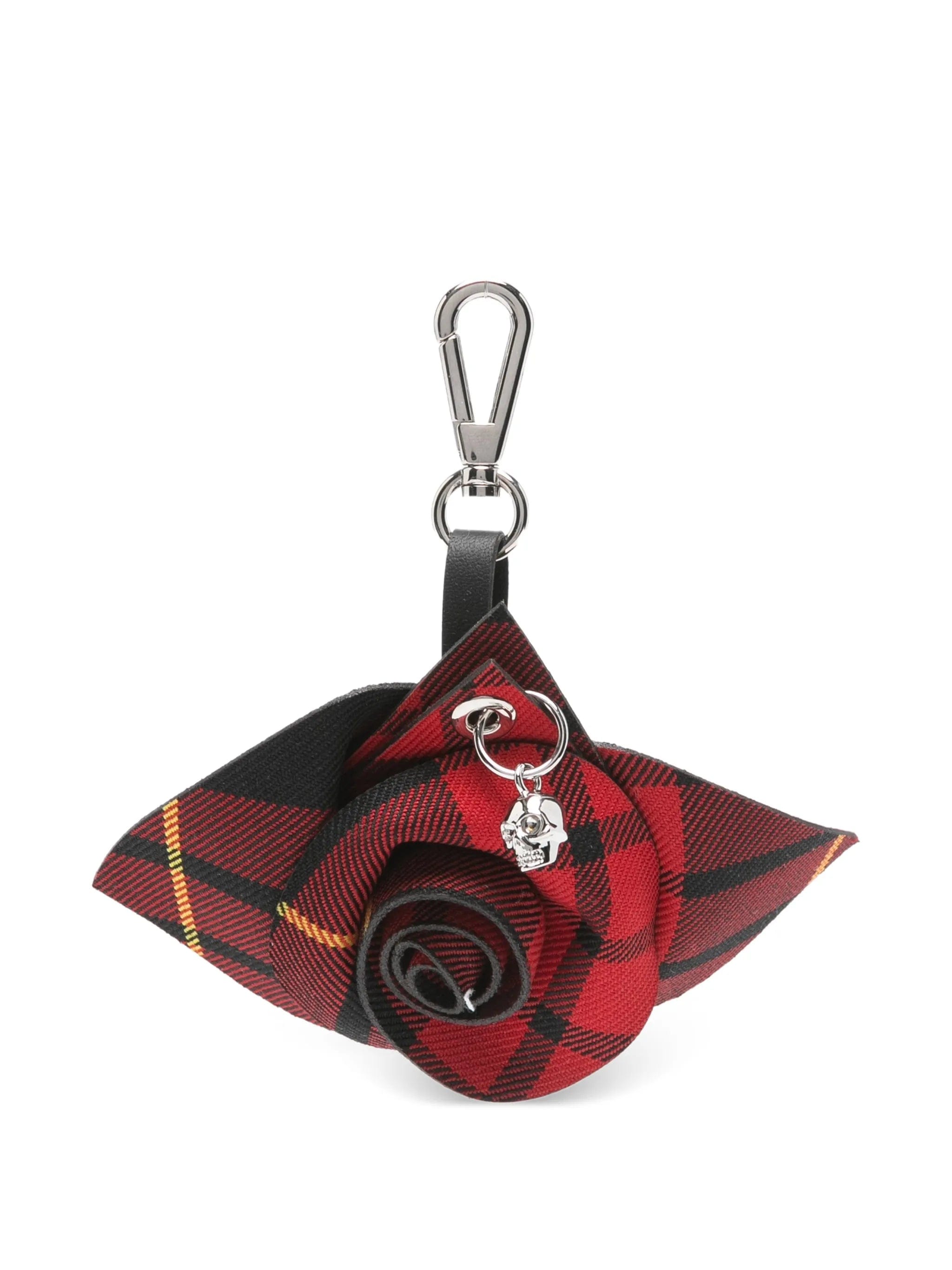 Alexander McQueen Rose tartan charm