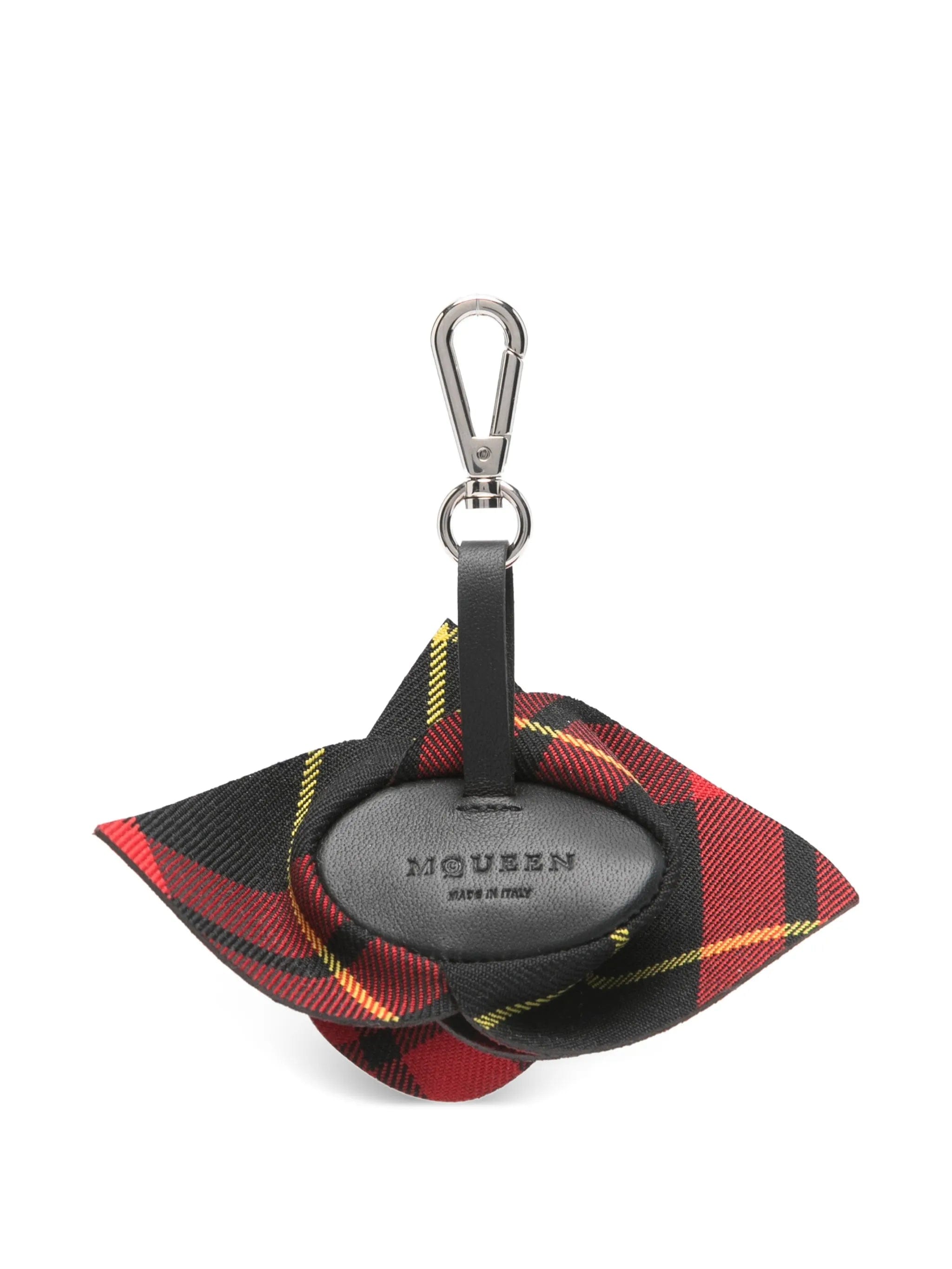 Alexander McQueen Rose tartan charm