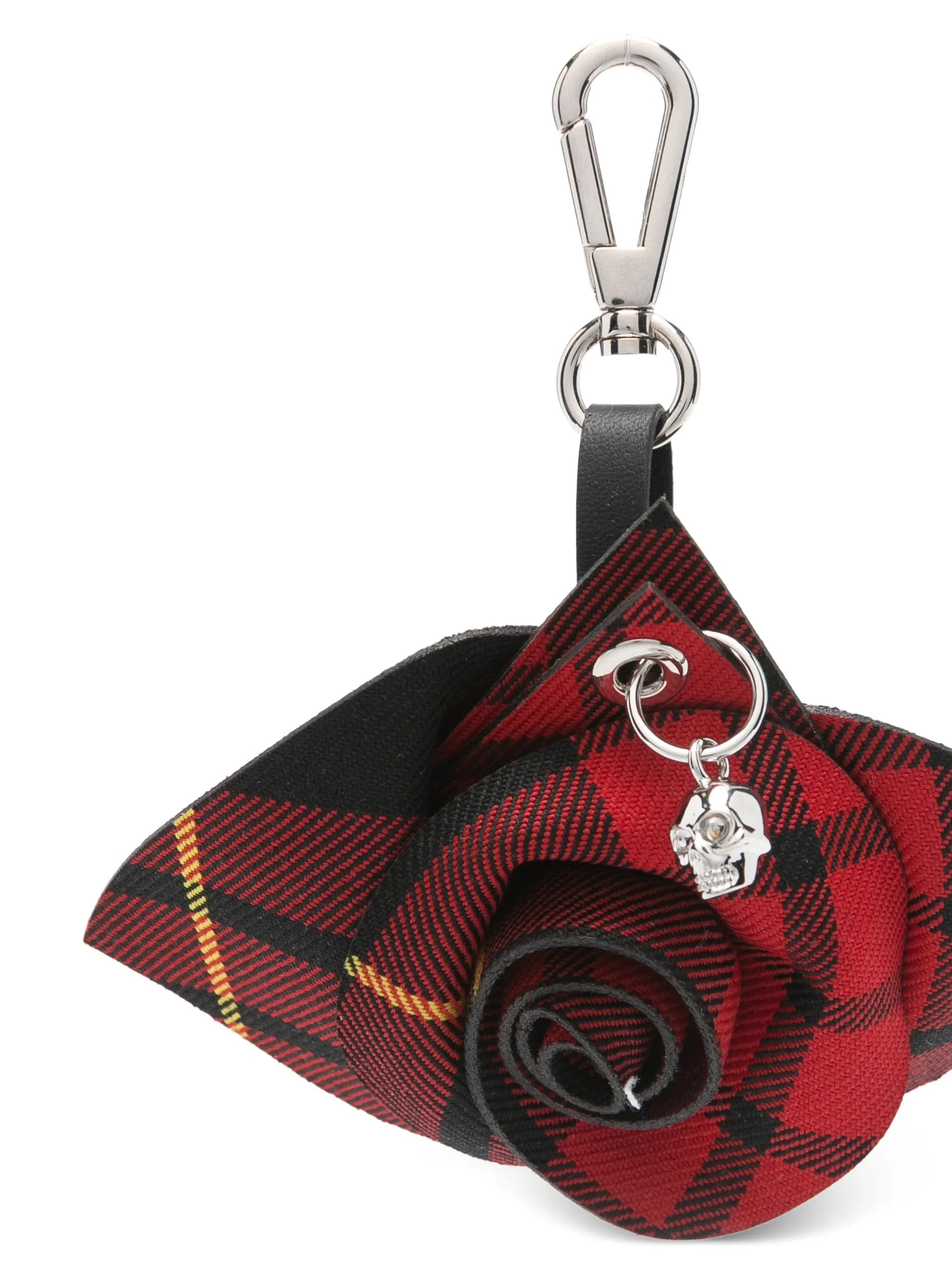 Alexander McQueen Rose tartan charm
