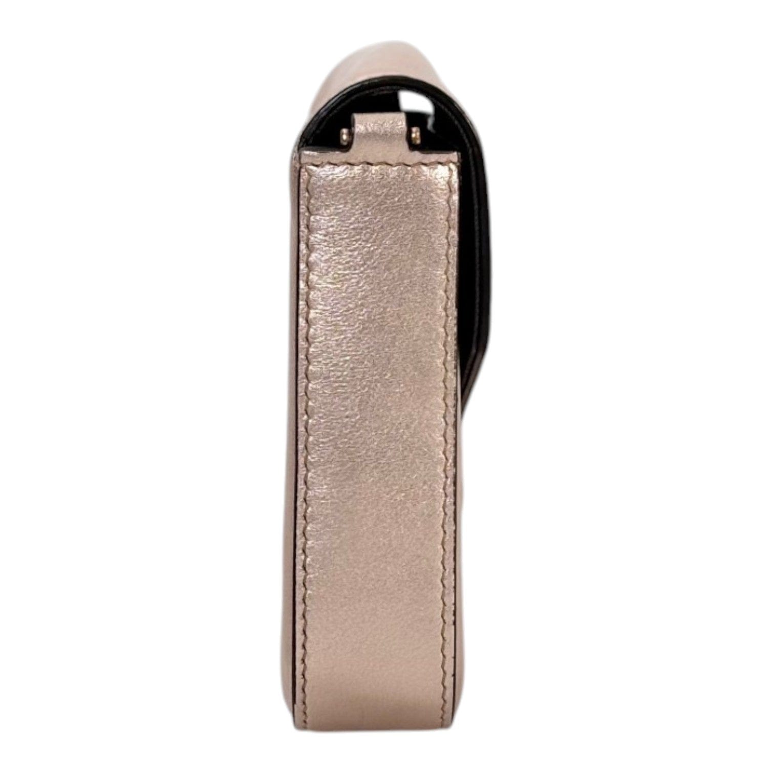 Fendi Vitello Laminato Pink Wallet On Chain Bag