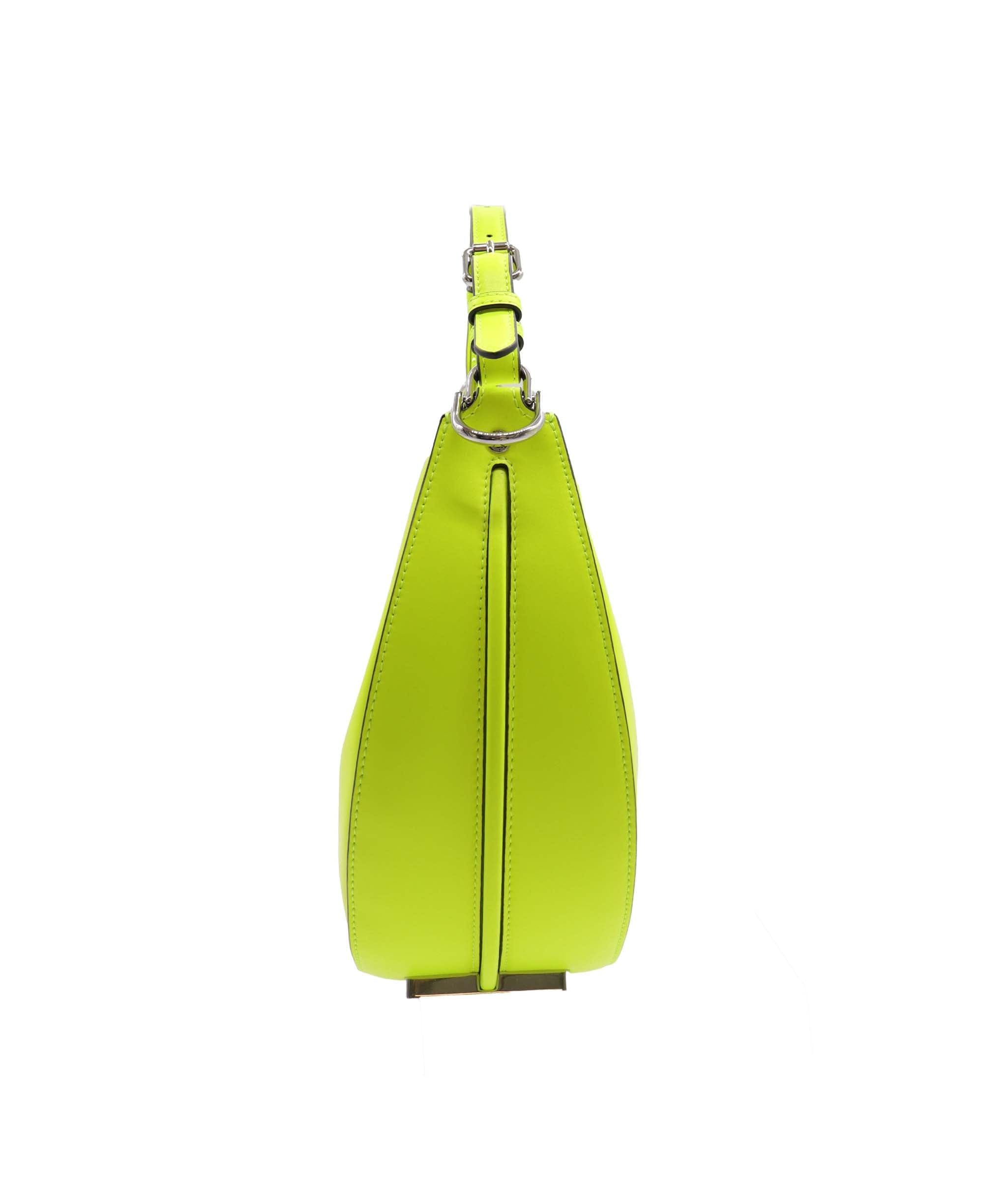 Fendi Fendigraphy Acid Yellow Hobo Style Bag Silver Hardware AGC2032