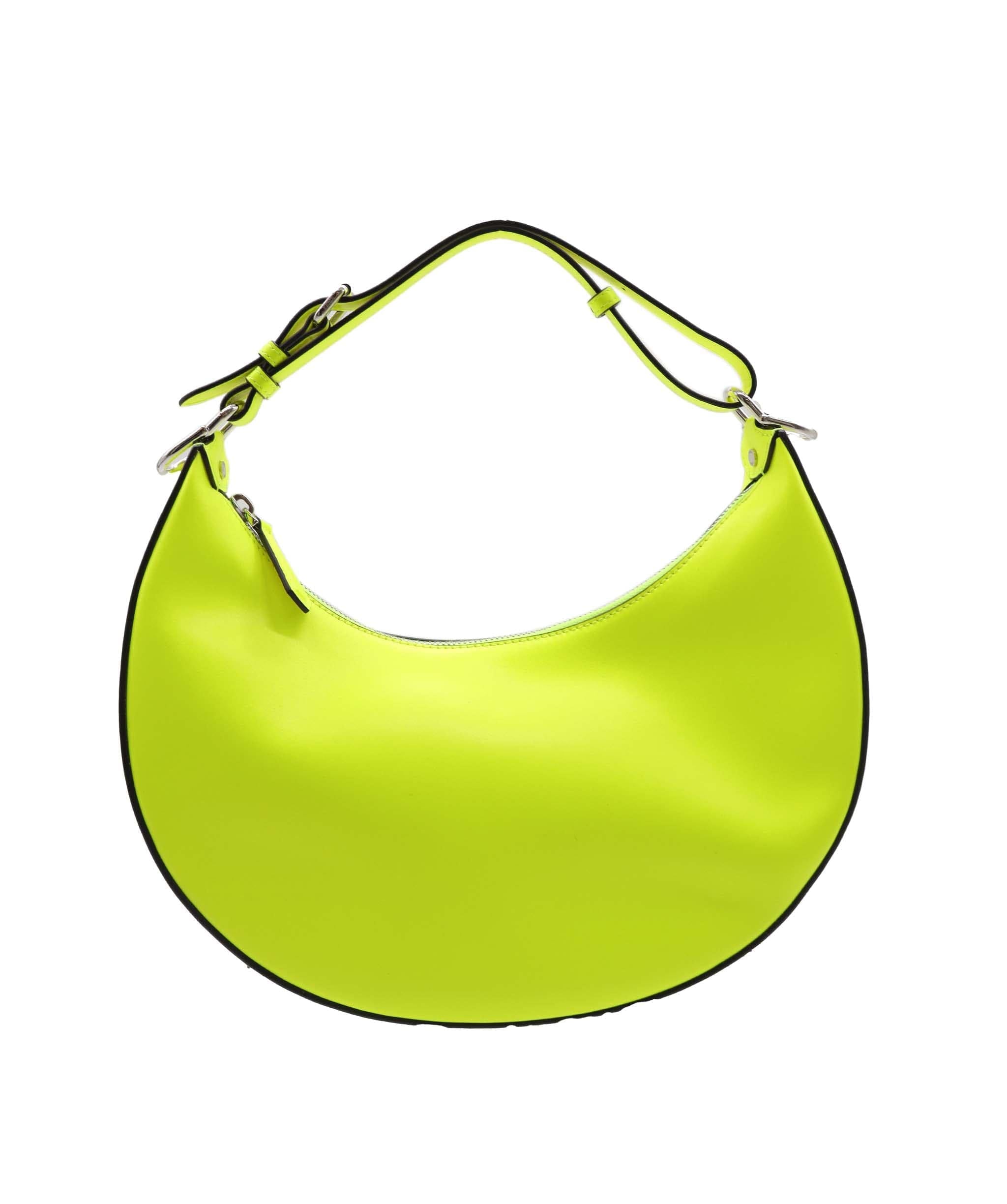 Fendi Fendigraphy Acid Yellow Hobo Style Bag Silver Hardware AGC2032