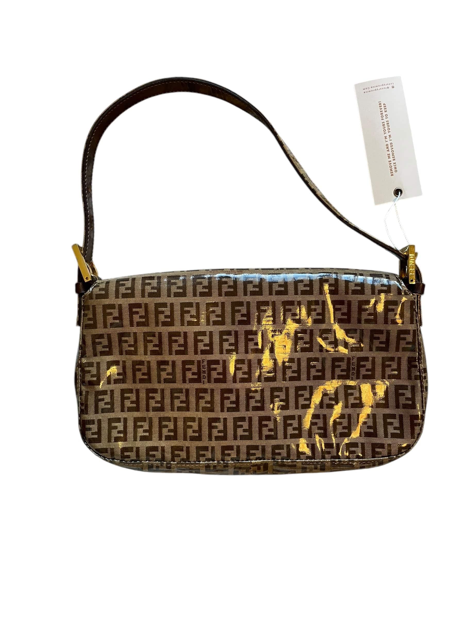 Fendi Zucchini Brown Patent VIntage Baguette DXBK0453