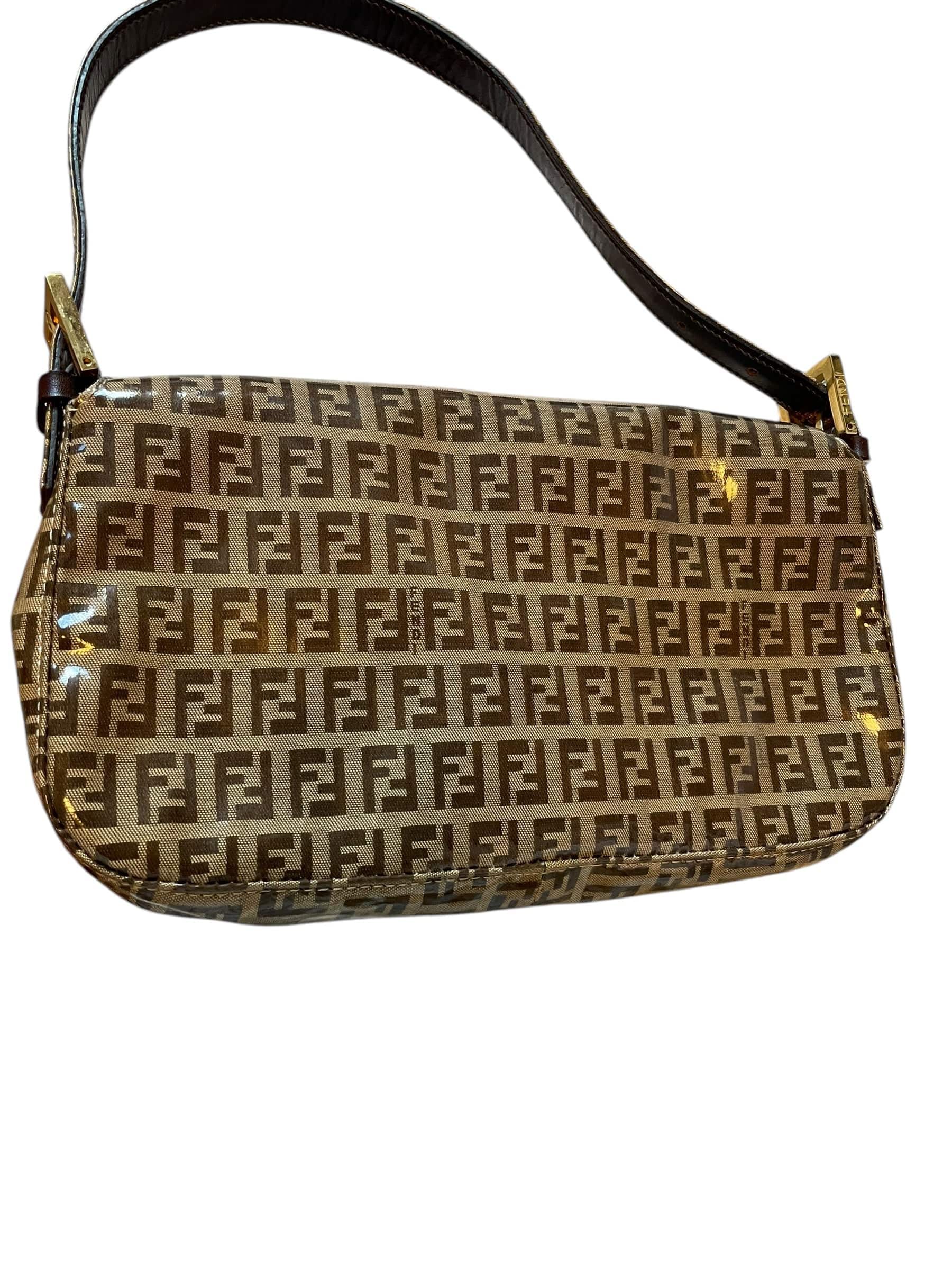Fendi Zucchini Brown Patent VIntage Baguette DXBK0453
