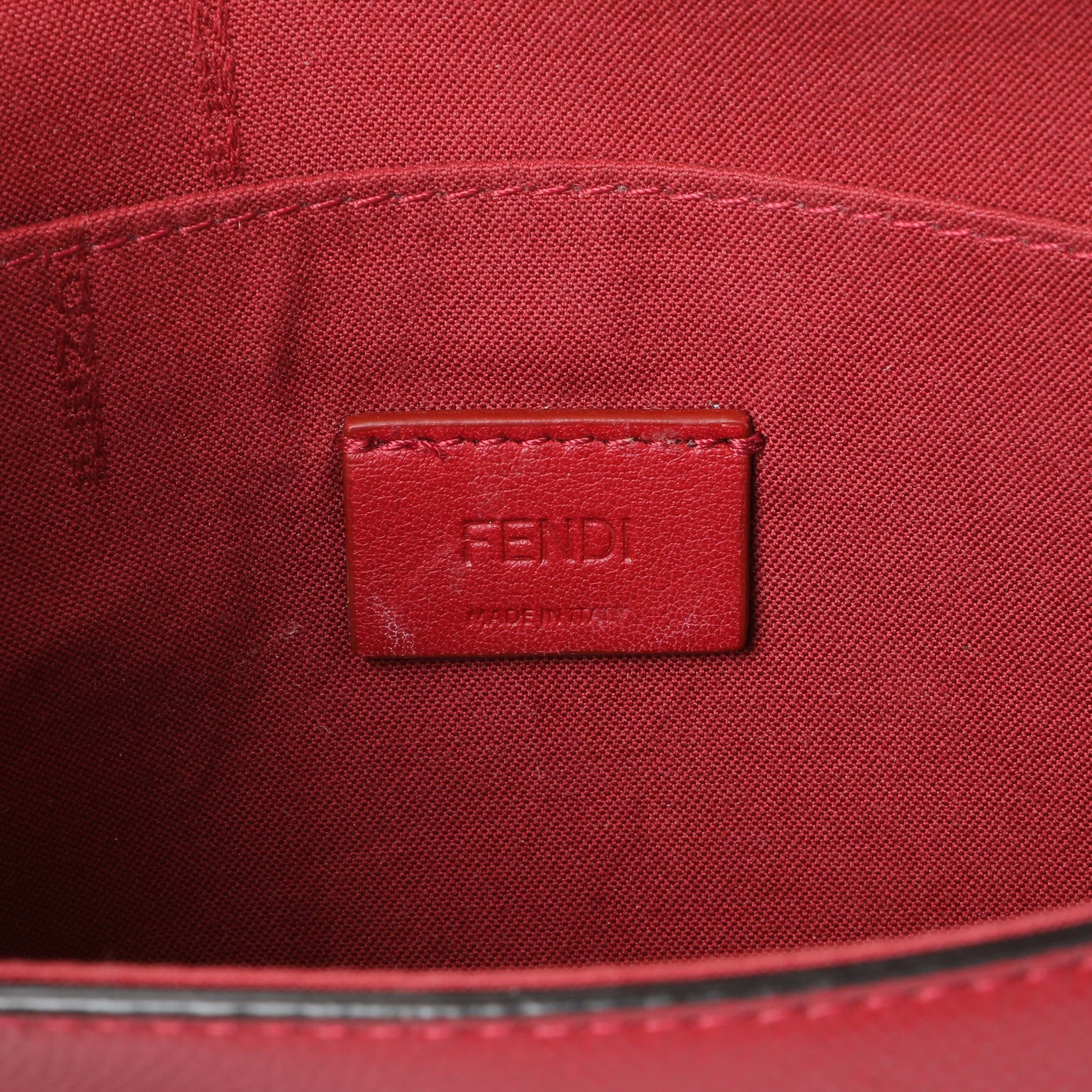 Fendi Red Vitello Cruise F is Fendi Wallet on Chain