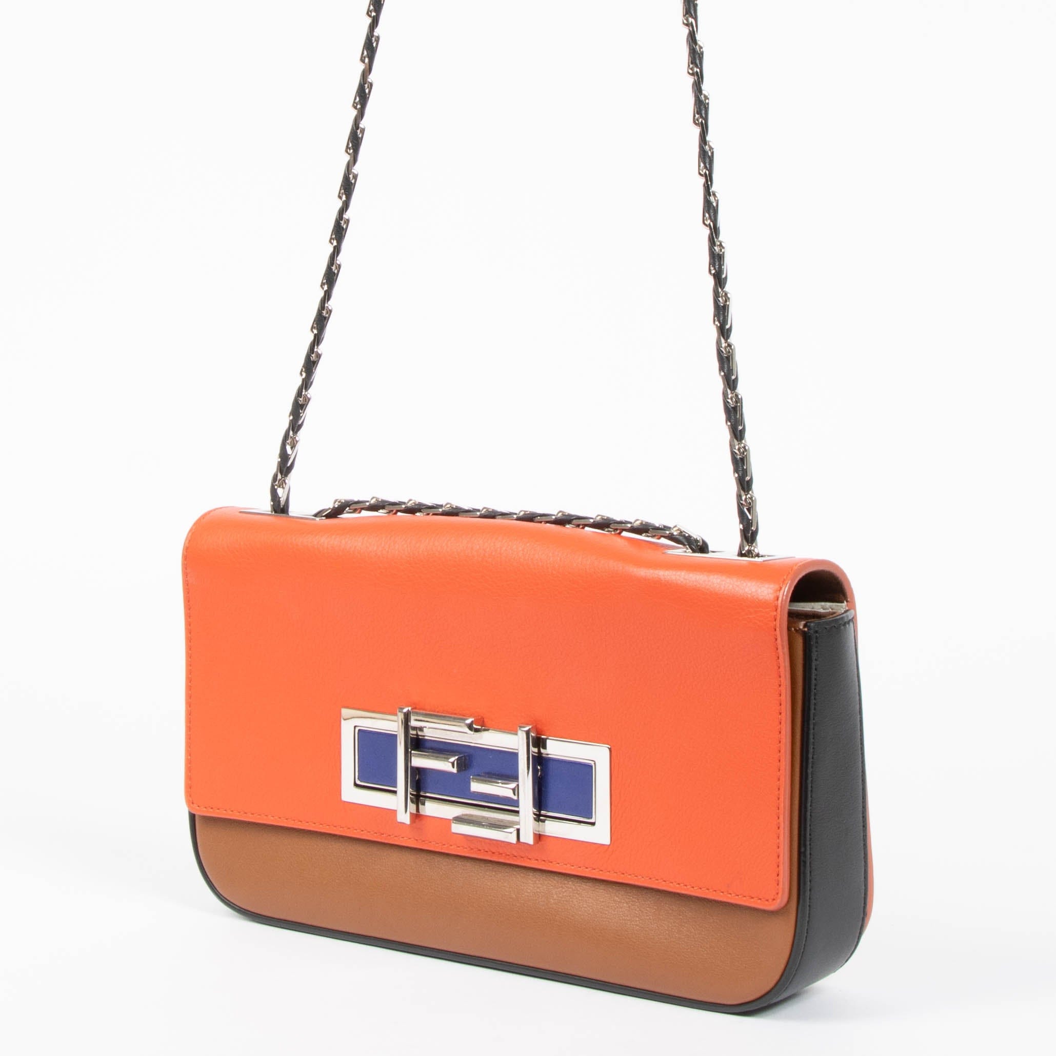 Fendi Multicolor Leather 3Baguette Bag