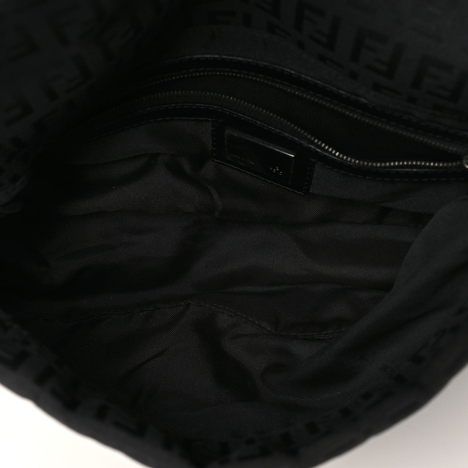 Fendi Nylon Zucca Baguette Black