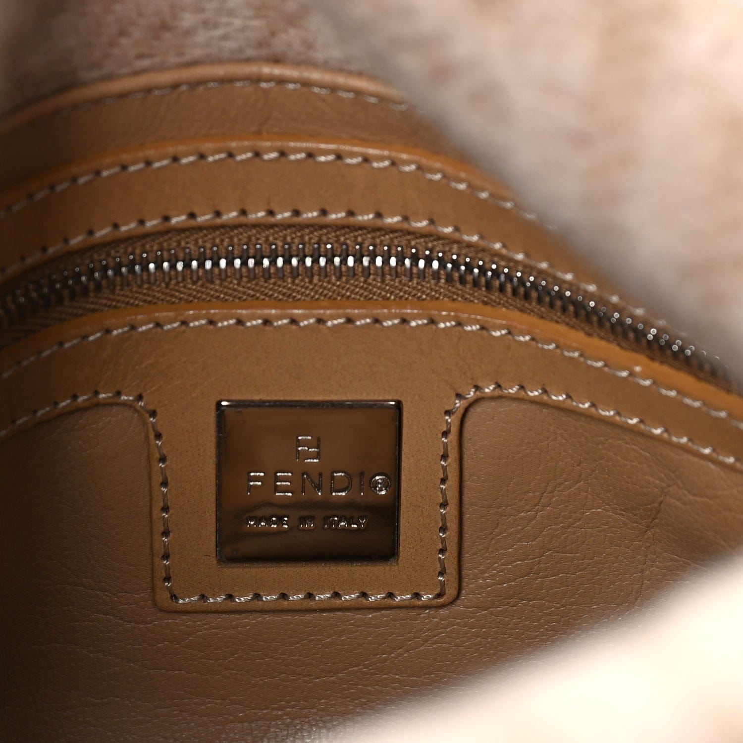 Fendi Wool Zucca Mama Baguette Beige