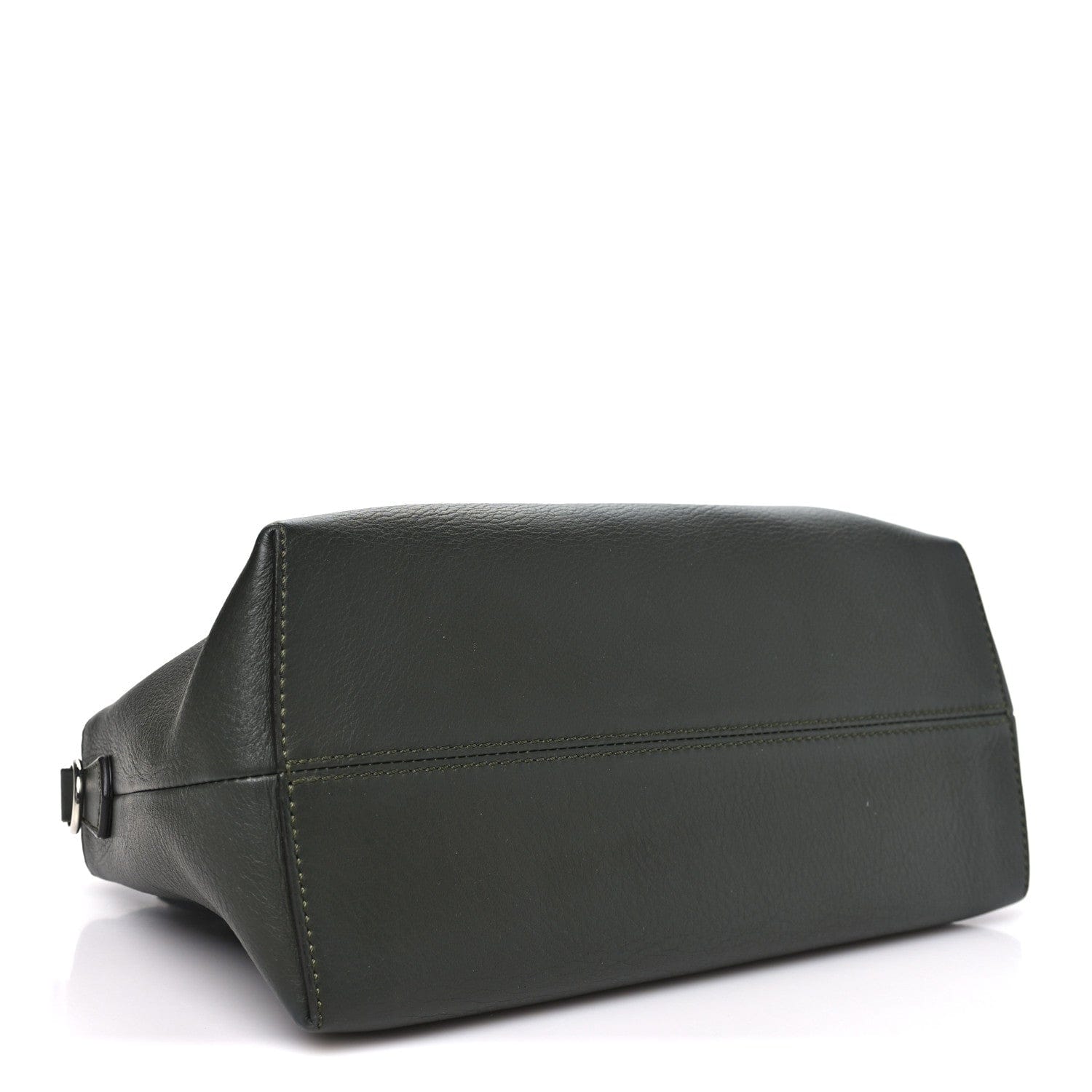 Fendi Vitello Snakeskin Medium By The Way Boston Bag Dark Green Roccia