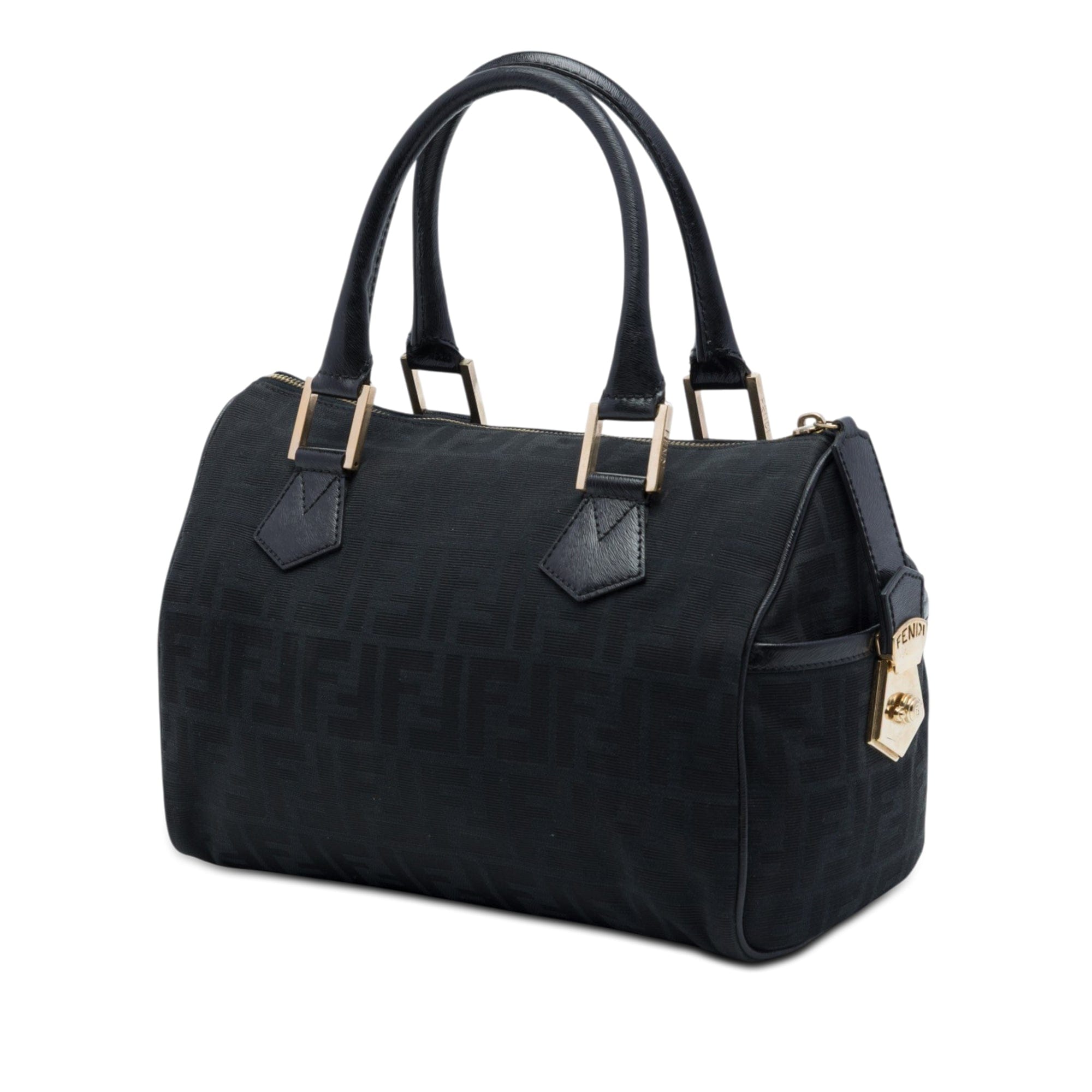 Fendi Zucca Canvas Boston Bag
