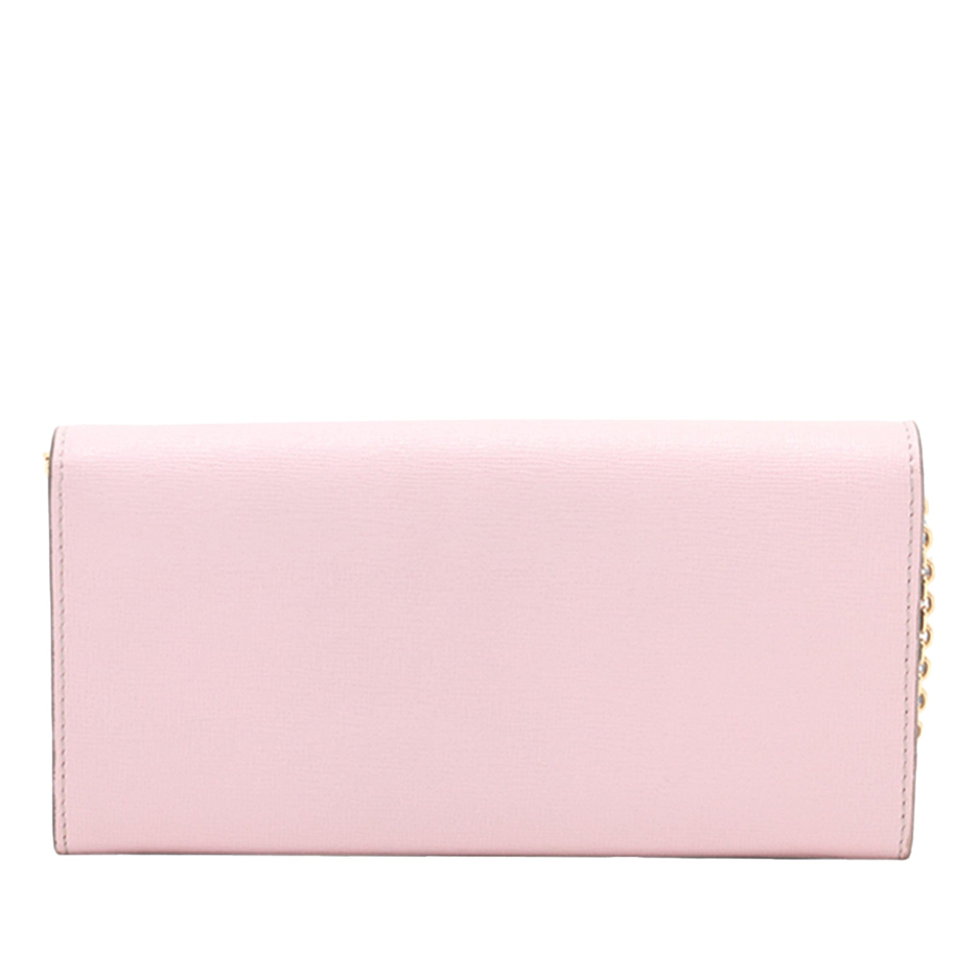 Fendi Studded Leather Monster Eyes Tube Wallet On Chain