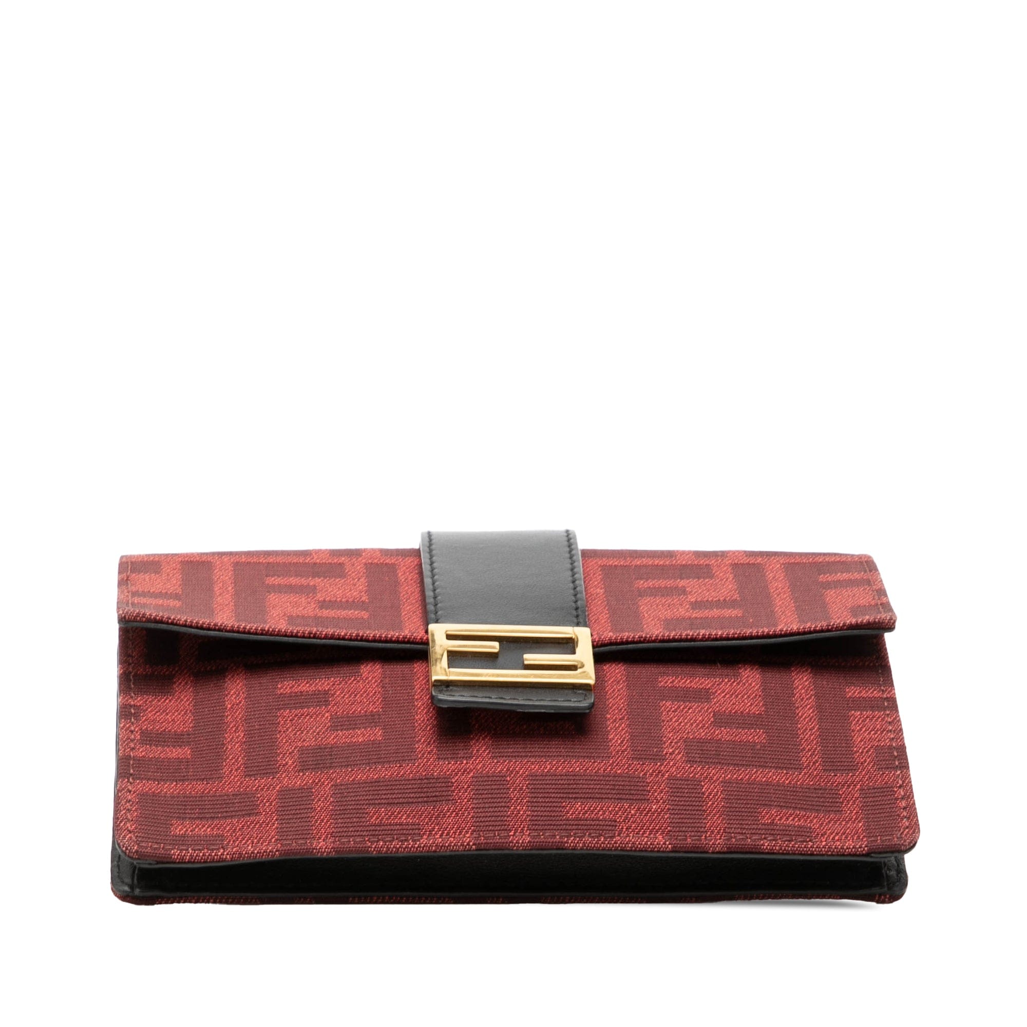 Fendi Zucca Canvas Convertible Baguette Pouch