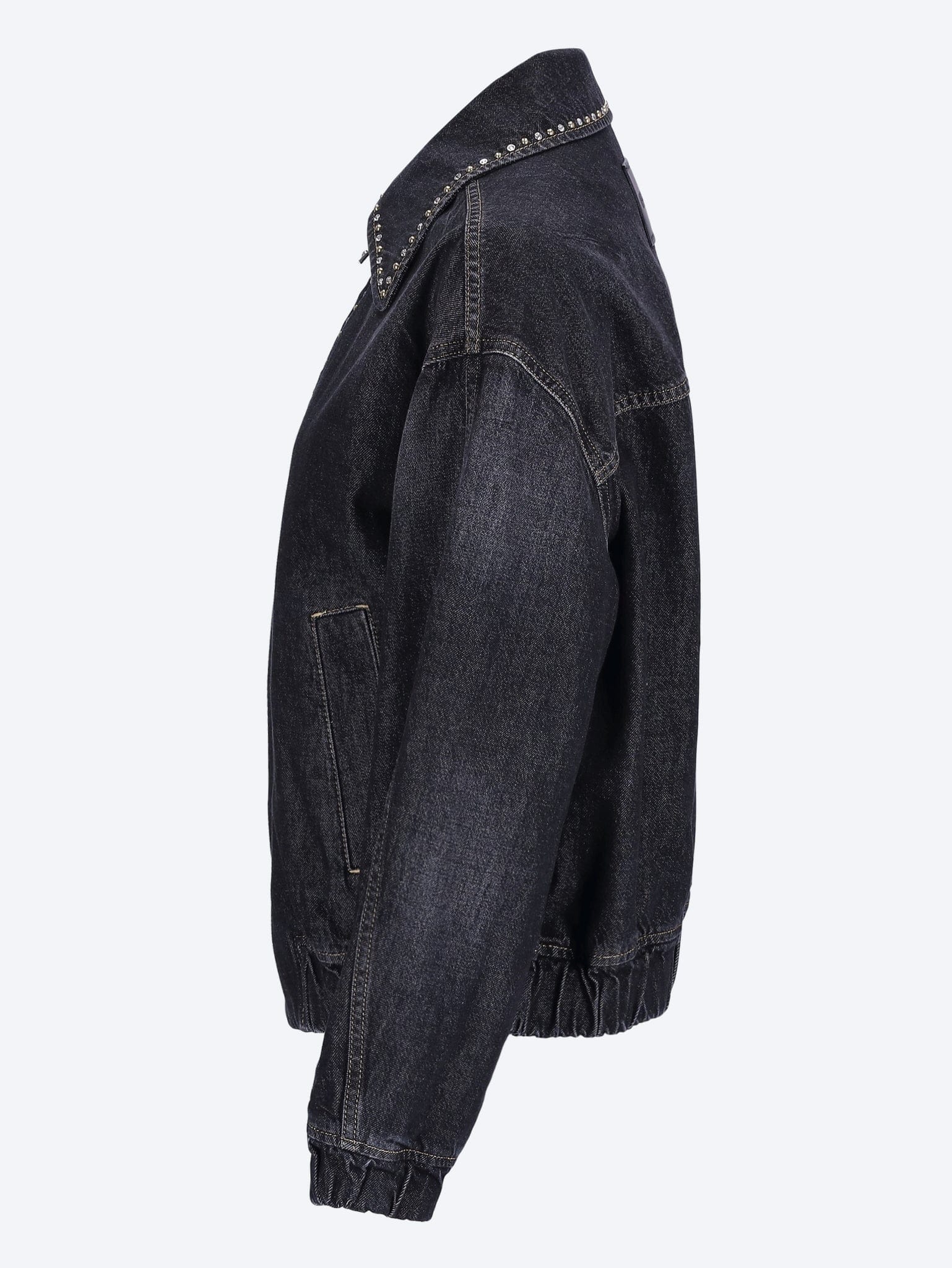 Versace Denim stone washed studs jacket
