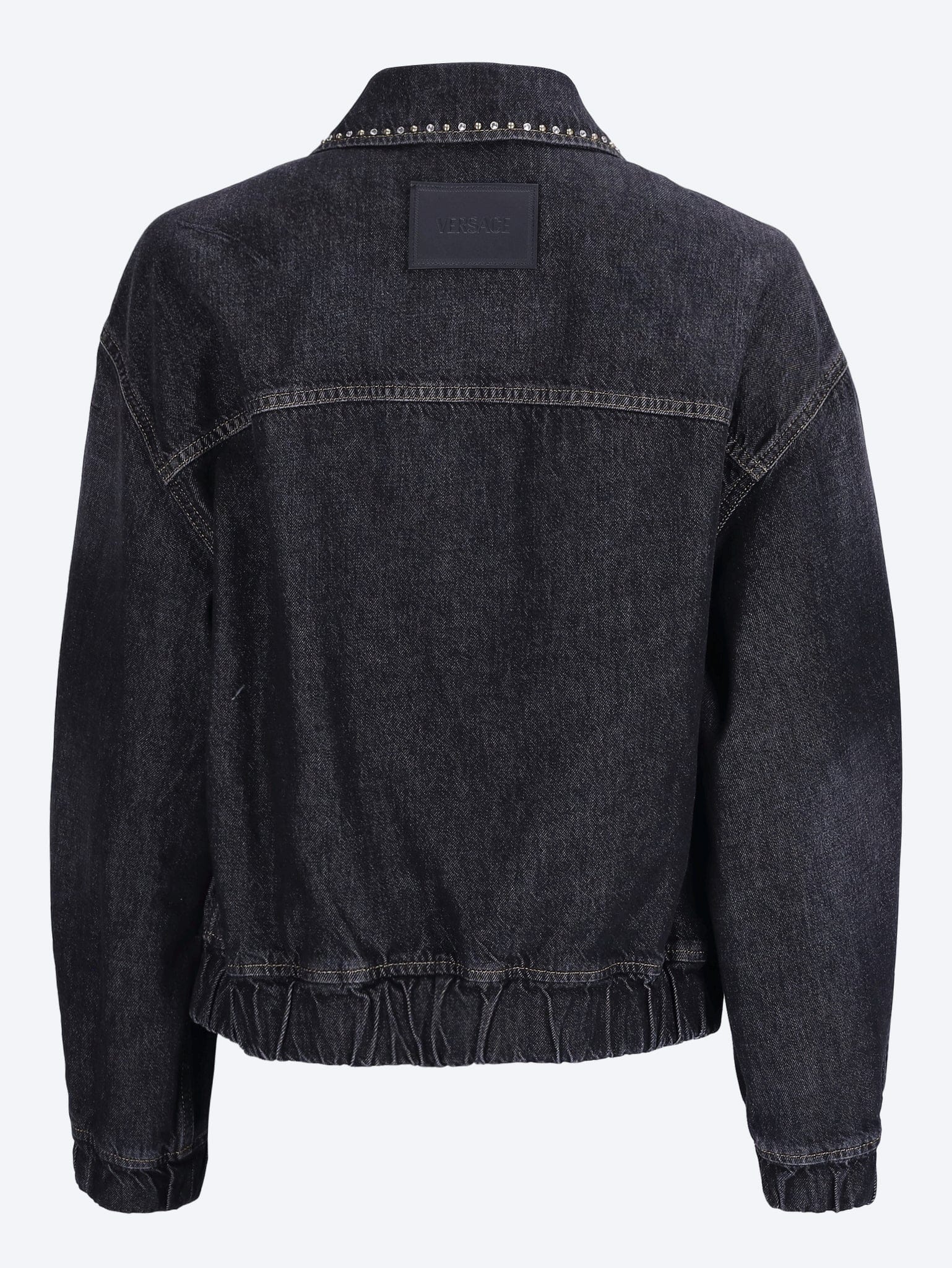 Versace Denim stone washed studs jacket