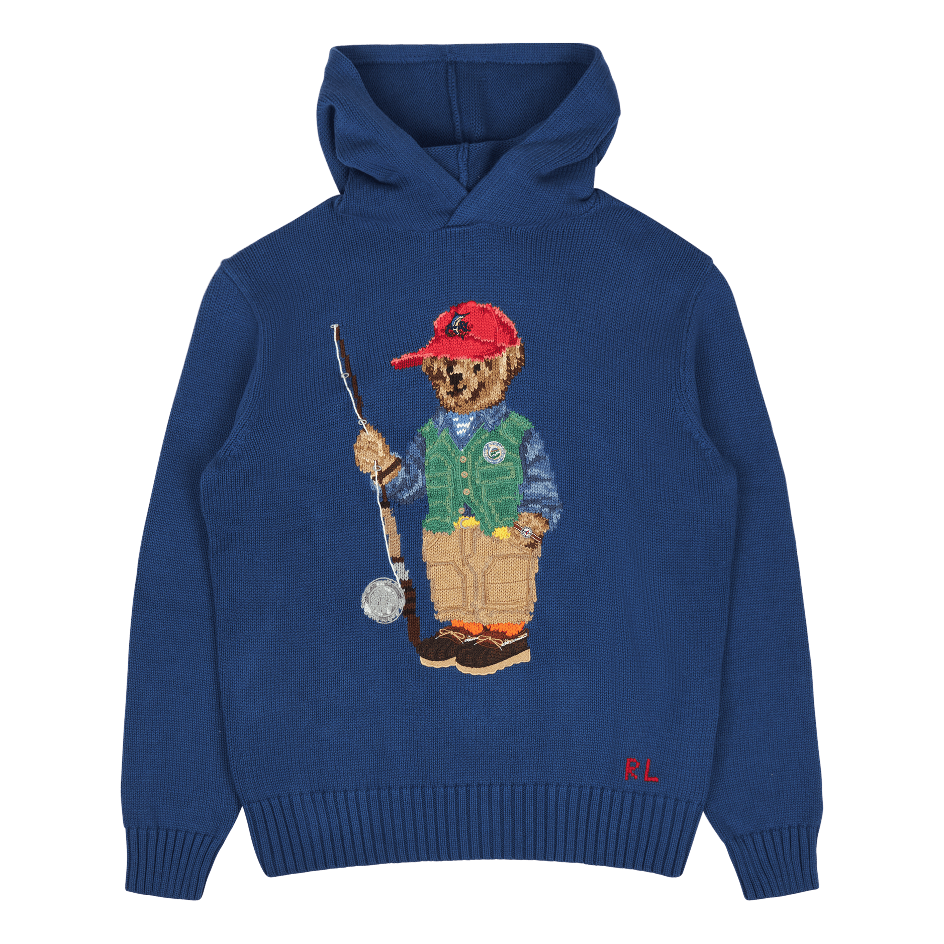 Polo Ralph Lauren Knitted Bear Hoodie Old Royal
