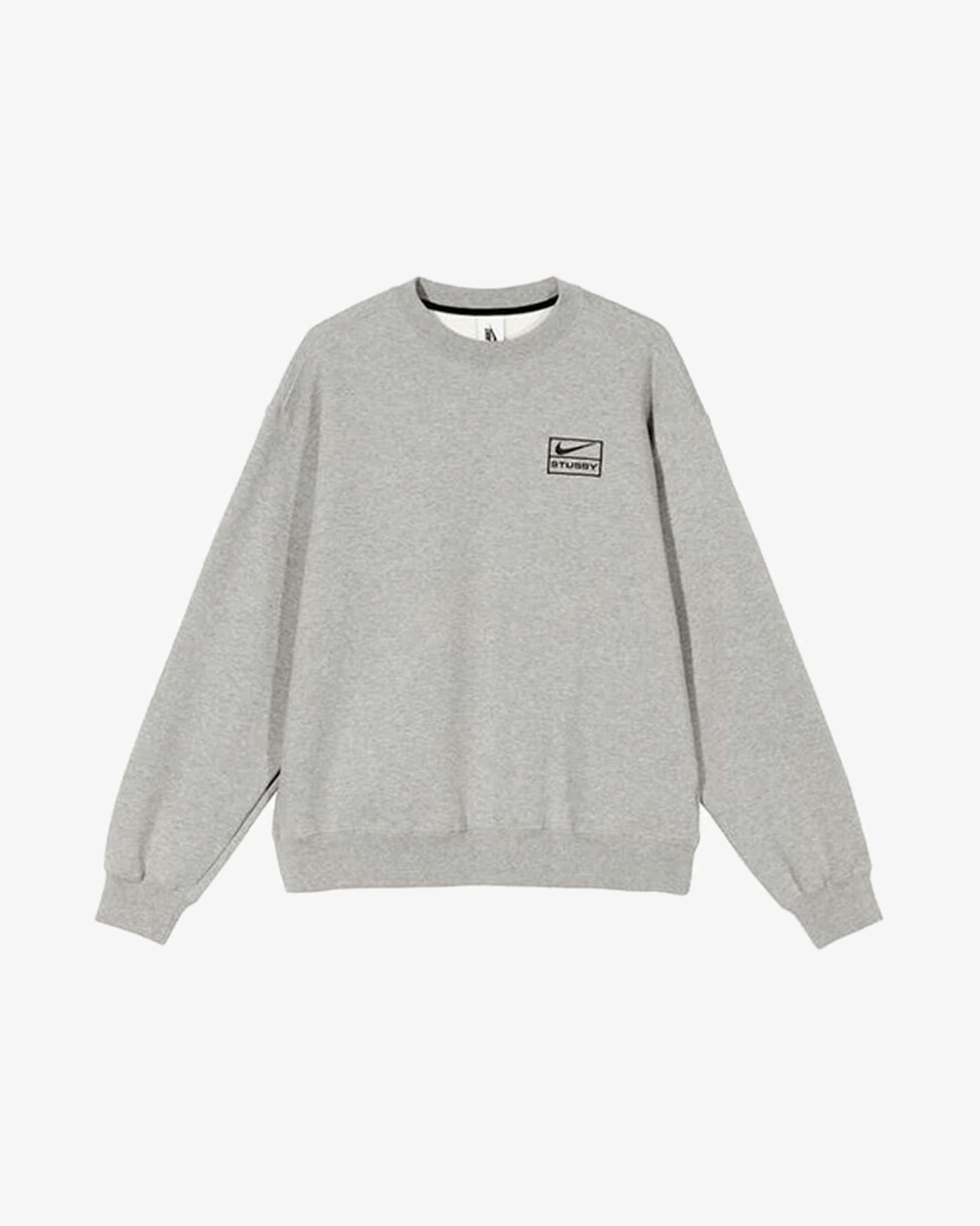 NIKE x STUSSY SS23 FLEECE GREY CREWNECK