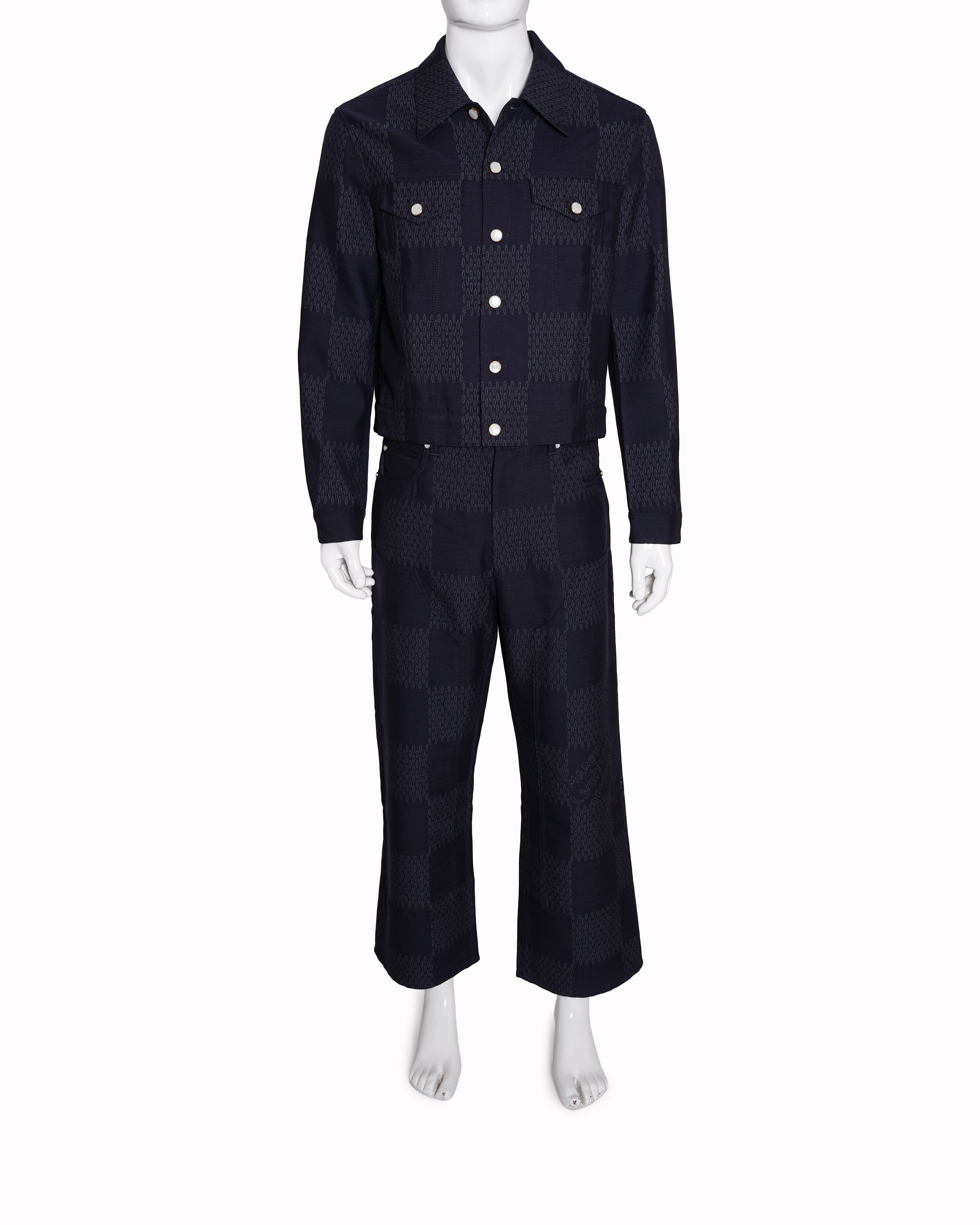Louis Vuitton New Louis vuitton damier tailored trucker jacket with pants
