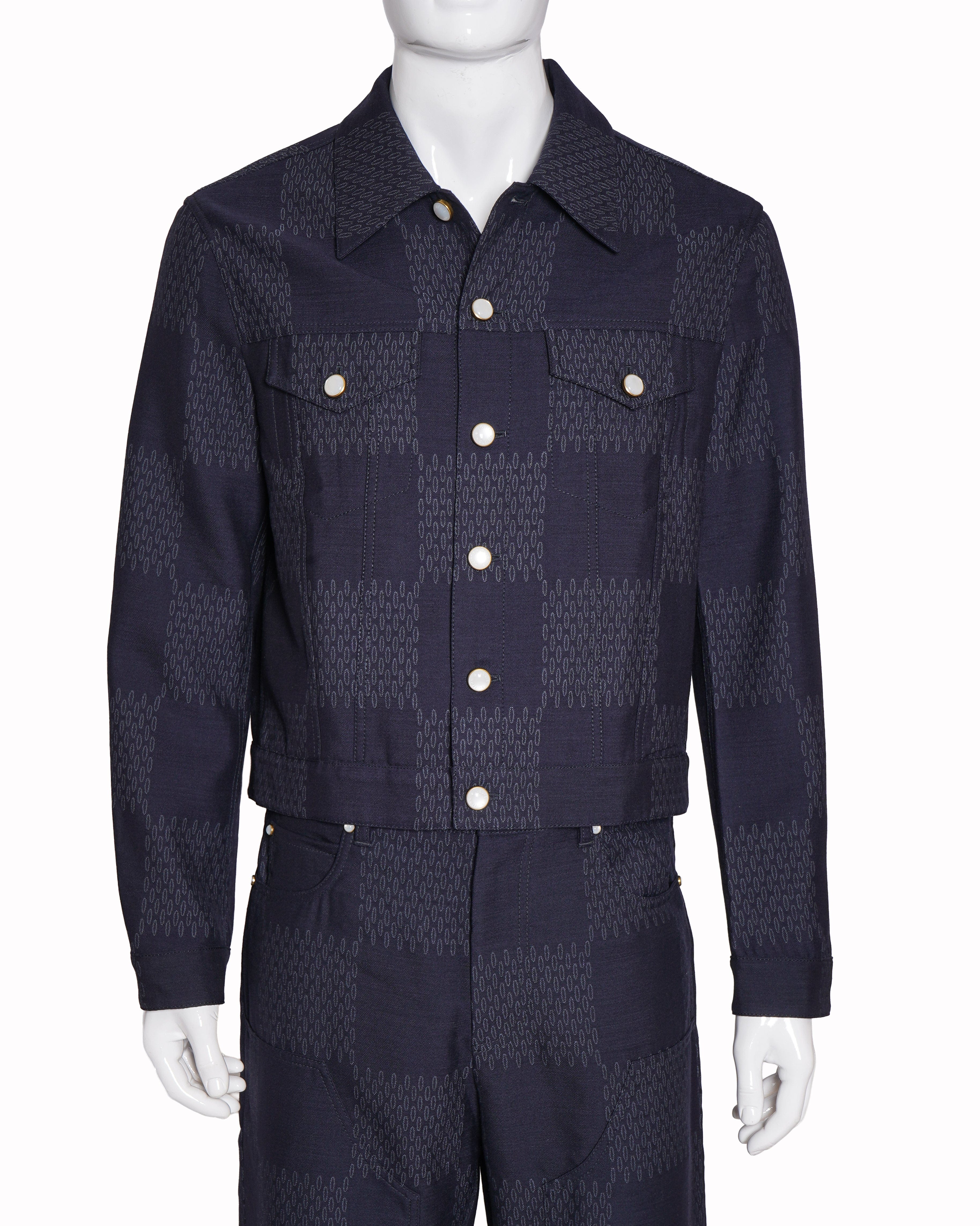 Louis Vuitton New Louis vuitton damier tailored trucker jacket with pants