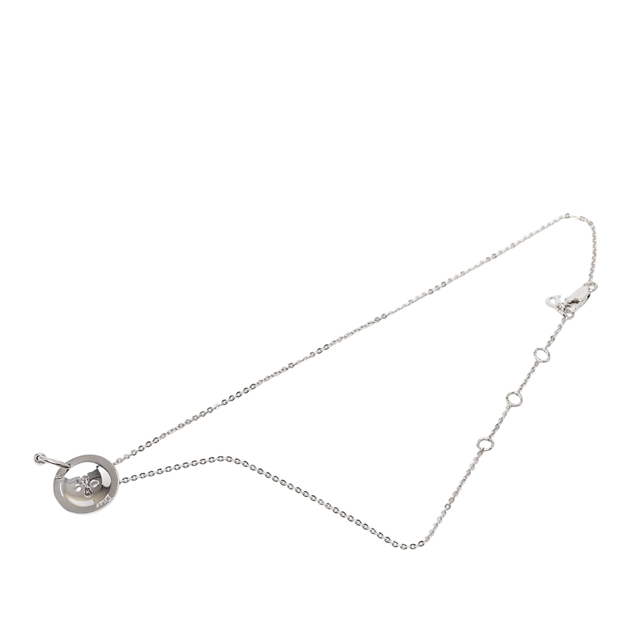 Dior Brass Button Pendant Necklace