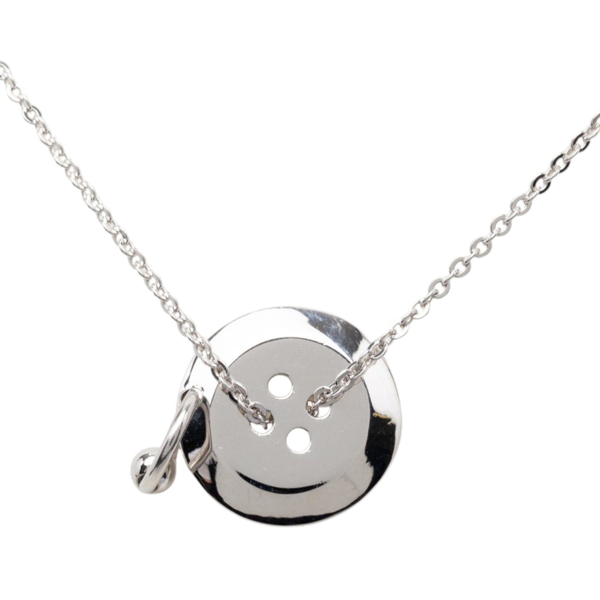 Dior Brass Button Pendant Necklace