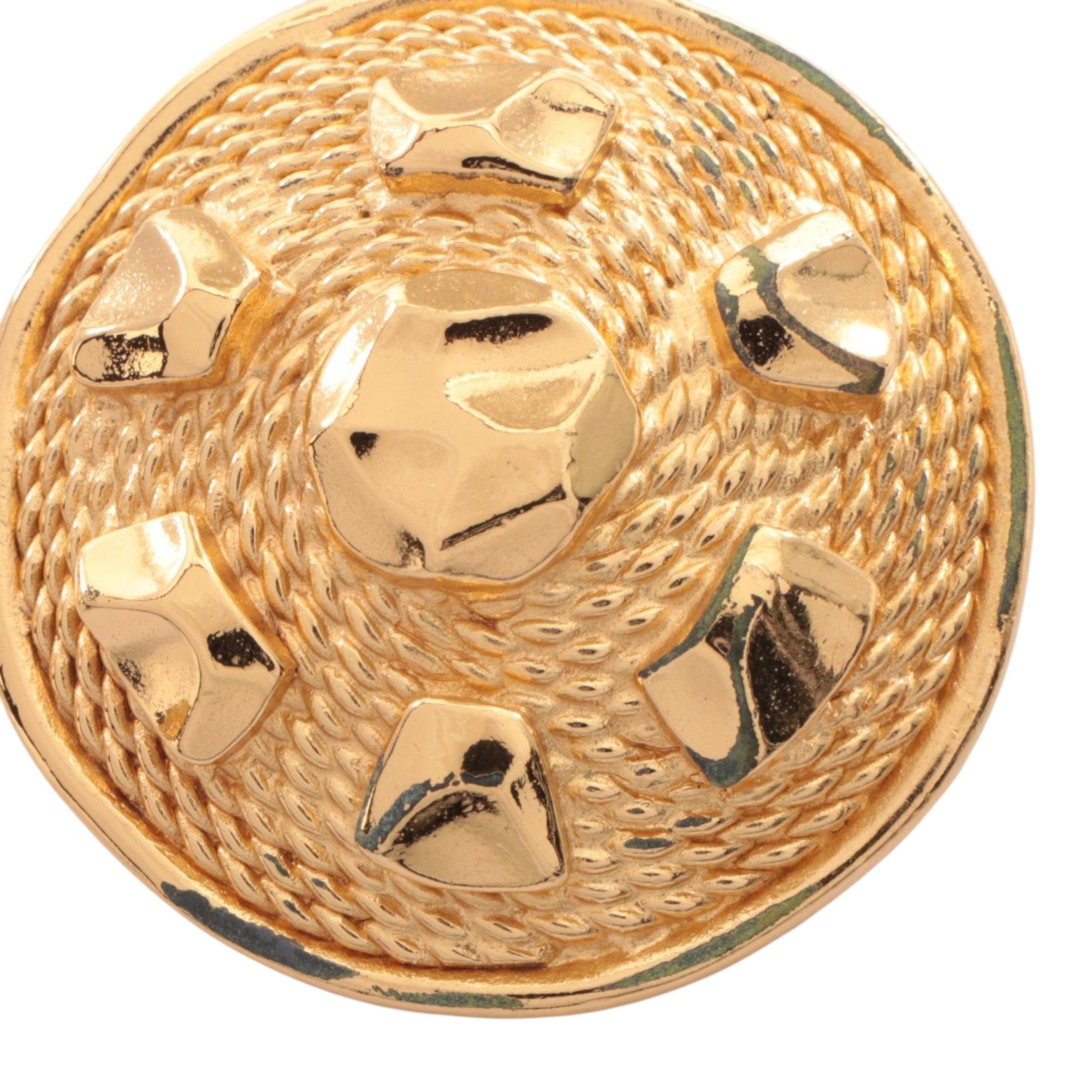 Dior Gold Plated Round Clip On Earrings