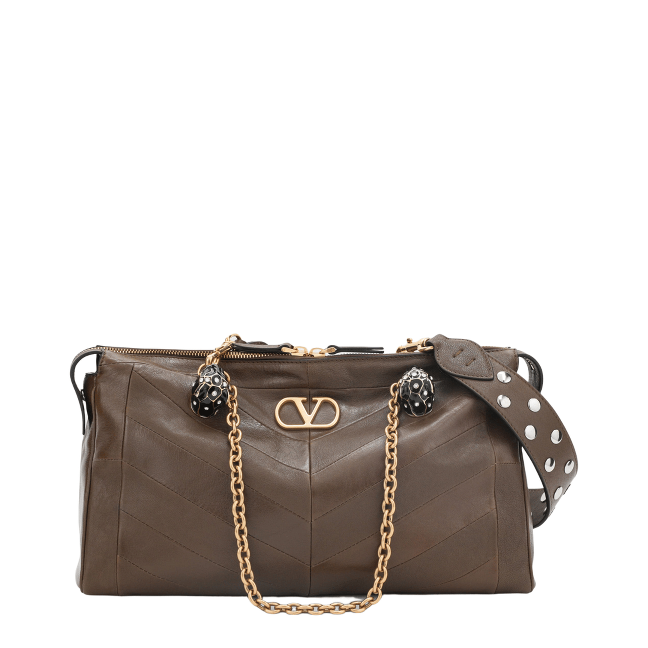 Valentino Panthea Nappa Leather Shoulder Bags - Tundra