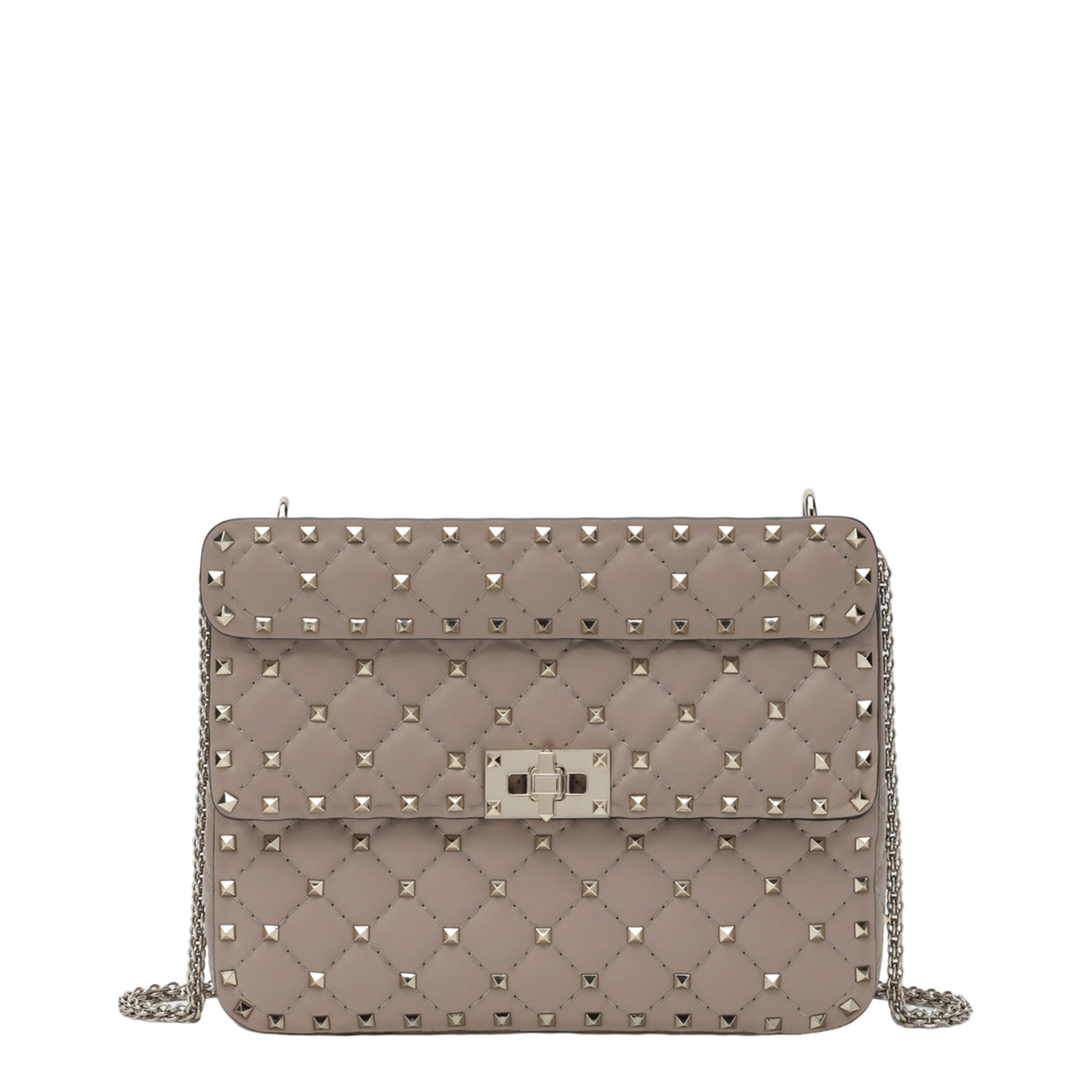 Valentino Rockstud Spike Medium Nappa Bag - Poudre