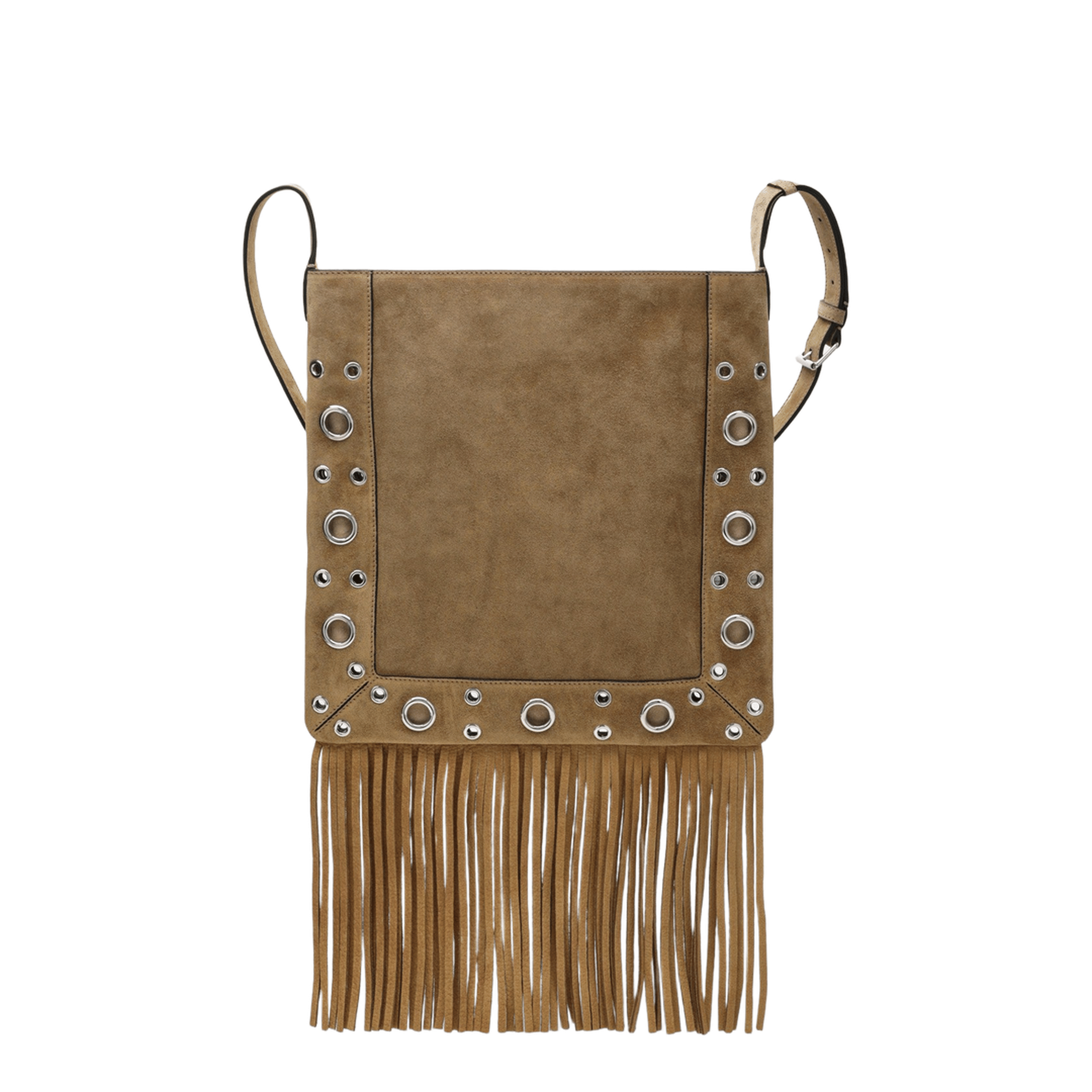 Valentino Nellcôte Suede Shoulder Bag - Havana Beige