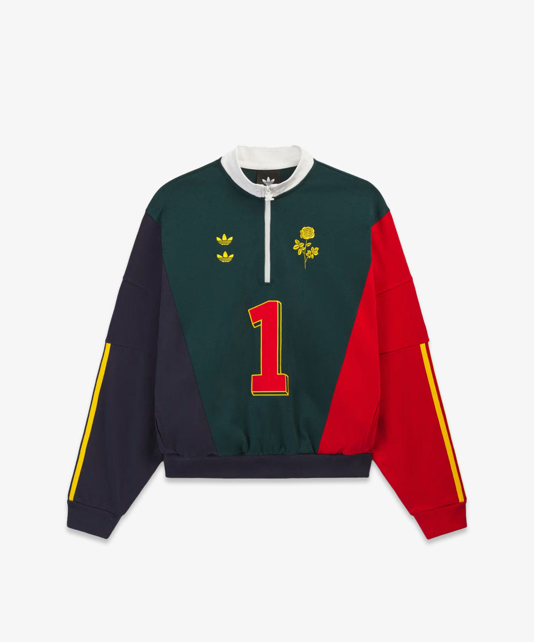 Adidas Originals | CHAVARRIA WATSONVILLE QUARTER ZIP { AURORA IVY/LEGEND INK/BETTER SCARLET