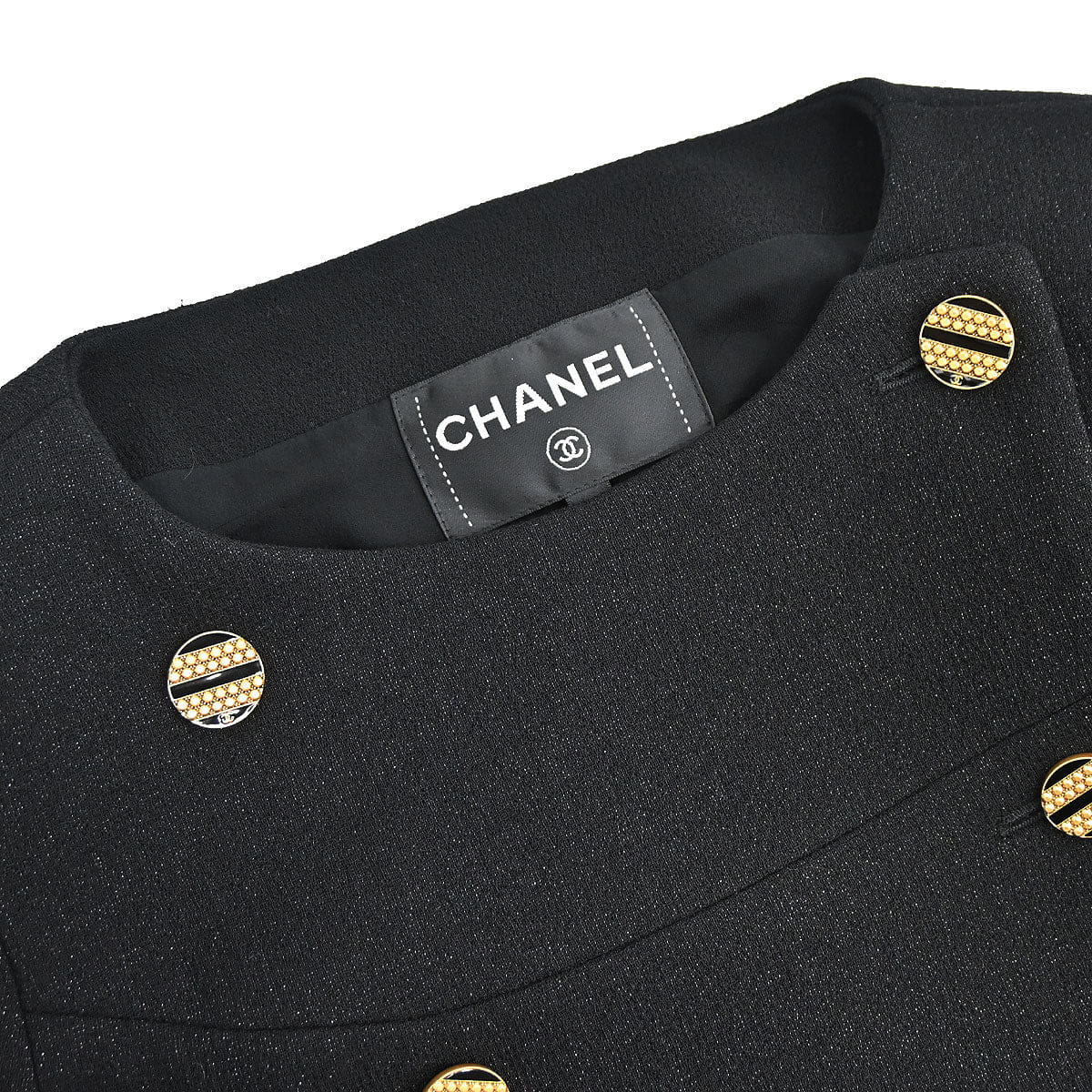 Chanel 2019 Collarless Jacket Black #34