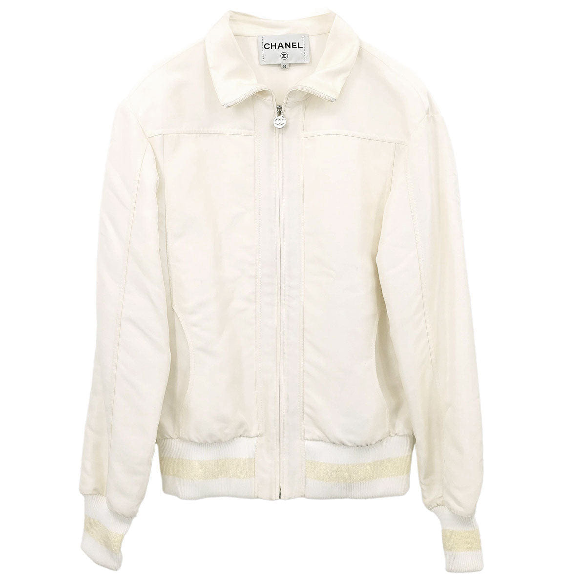 Chanel 2017 - 2018 Zip Up Jacket White #36