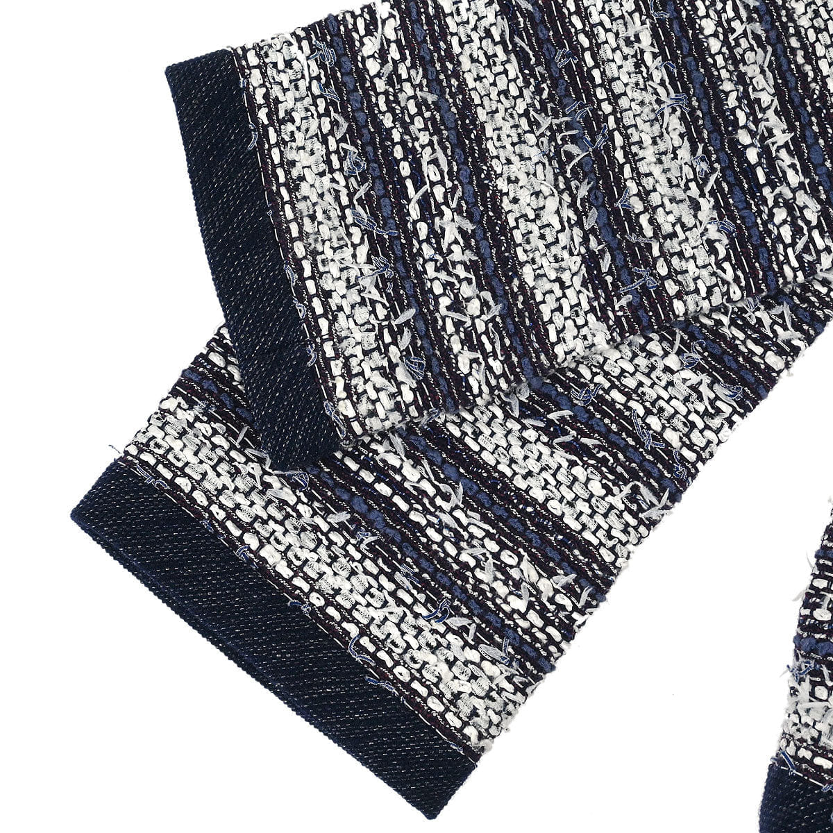 Chanel 2013 Collarless Tweed Jacket Navy #34